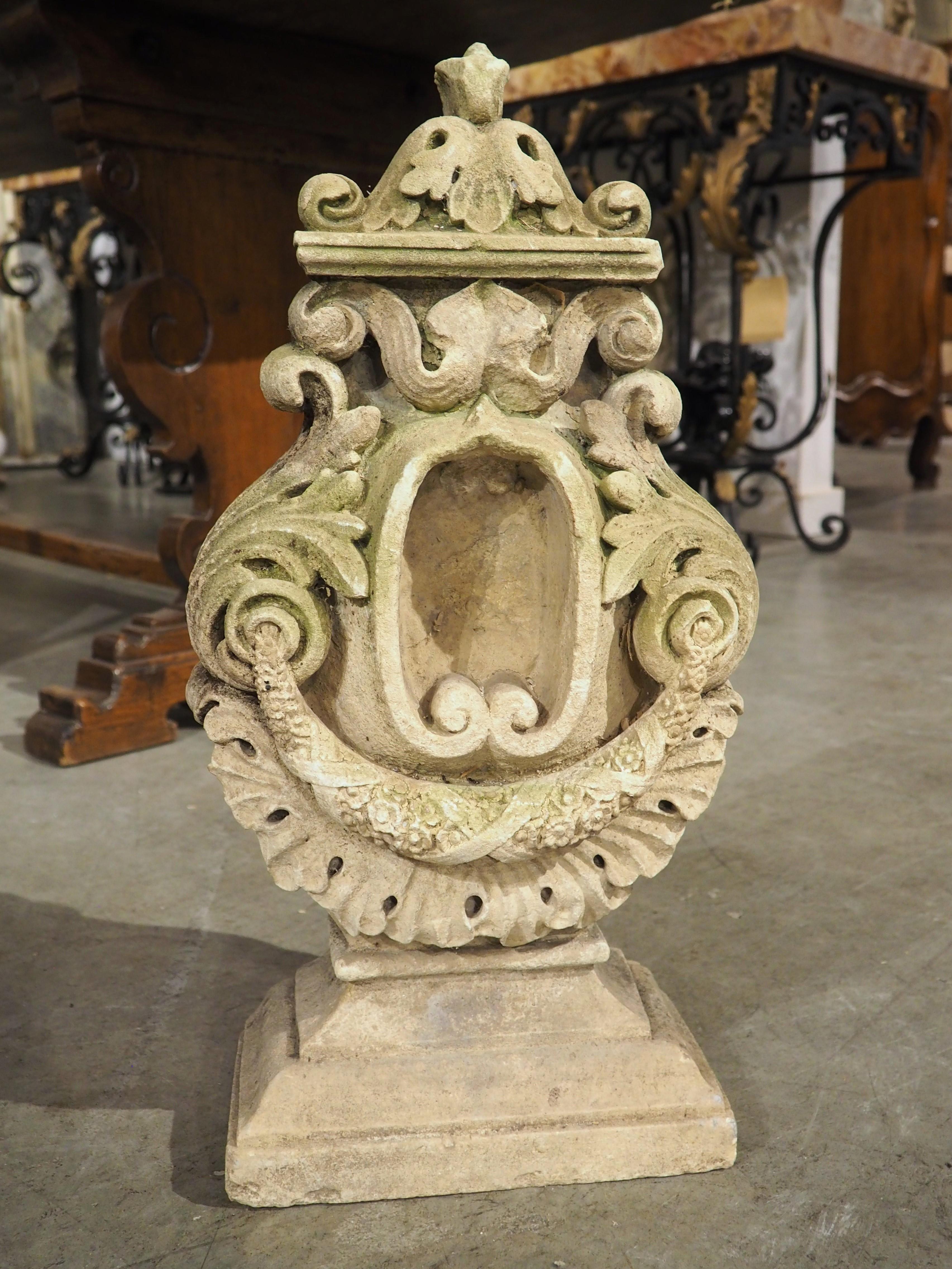 Carved Stone Architectural Ornament, France Circa 1850 For Sale 5