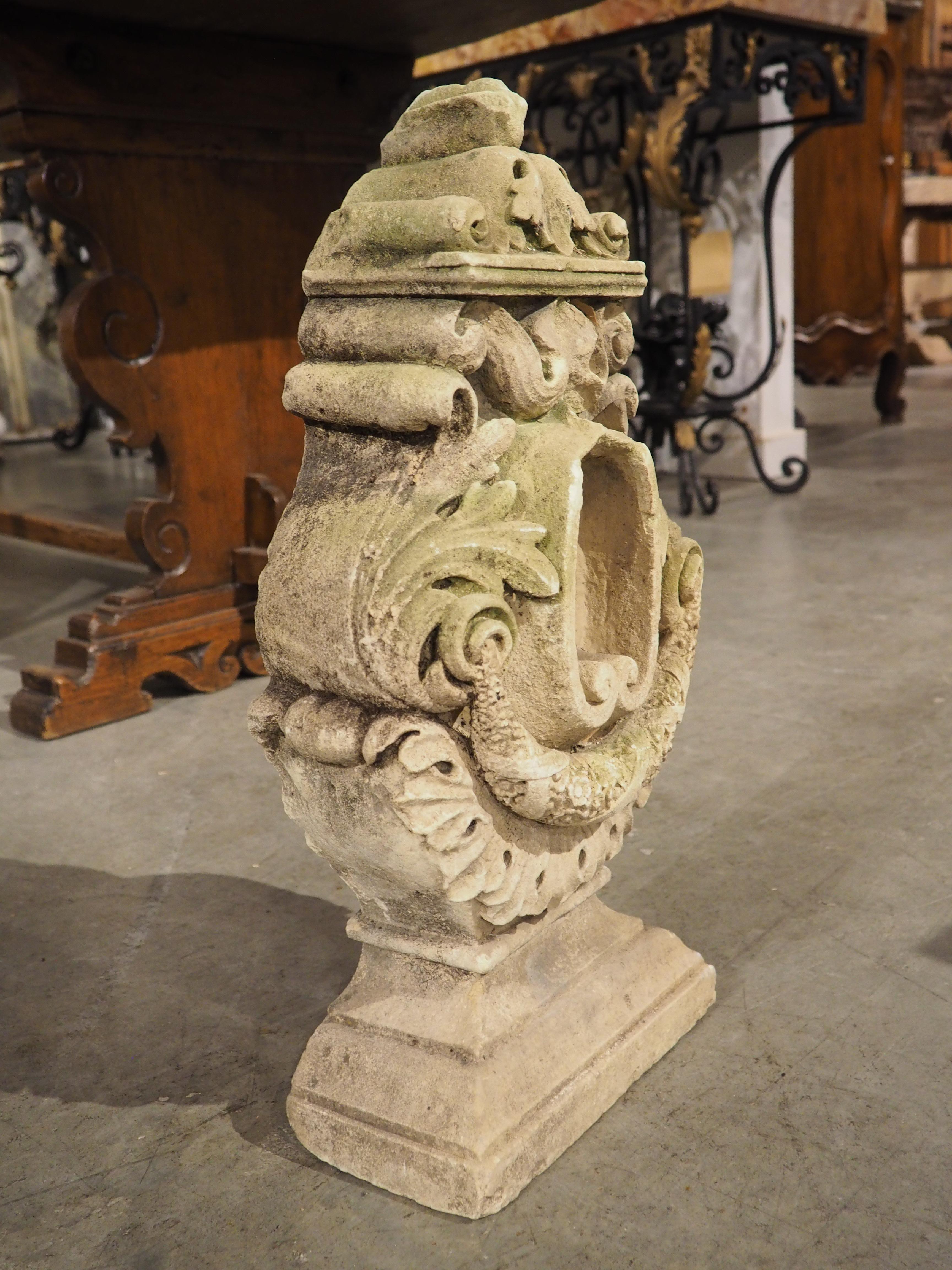 Carved Stone Architectural Ornament, France Circa 1850 For Sale 3