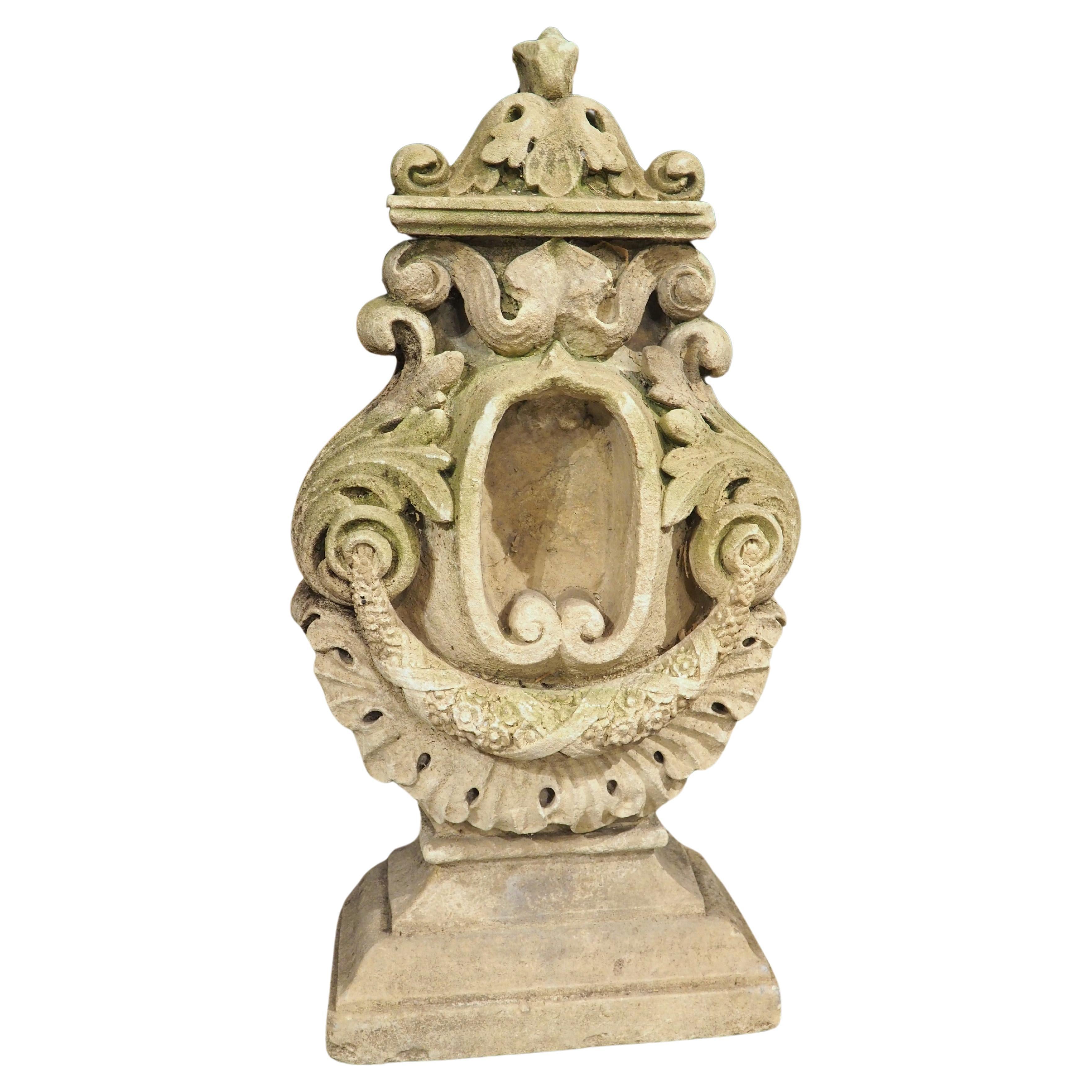 Carved Stone Architectural Ornament, France Circa 1850 For Sale