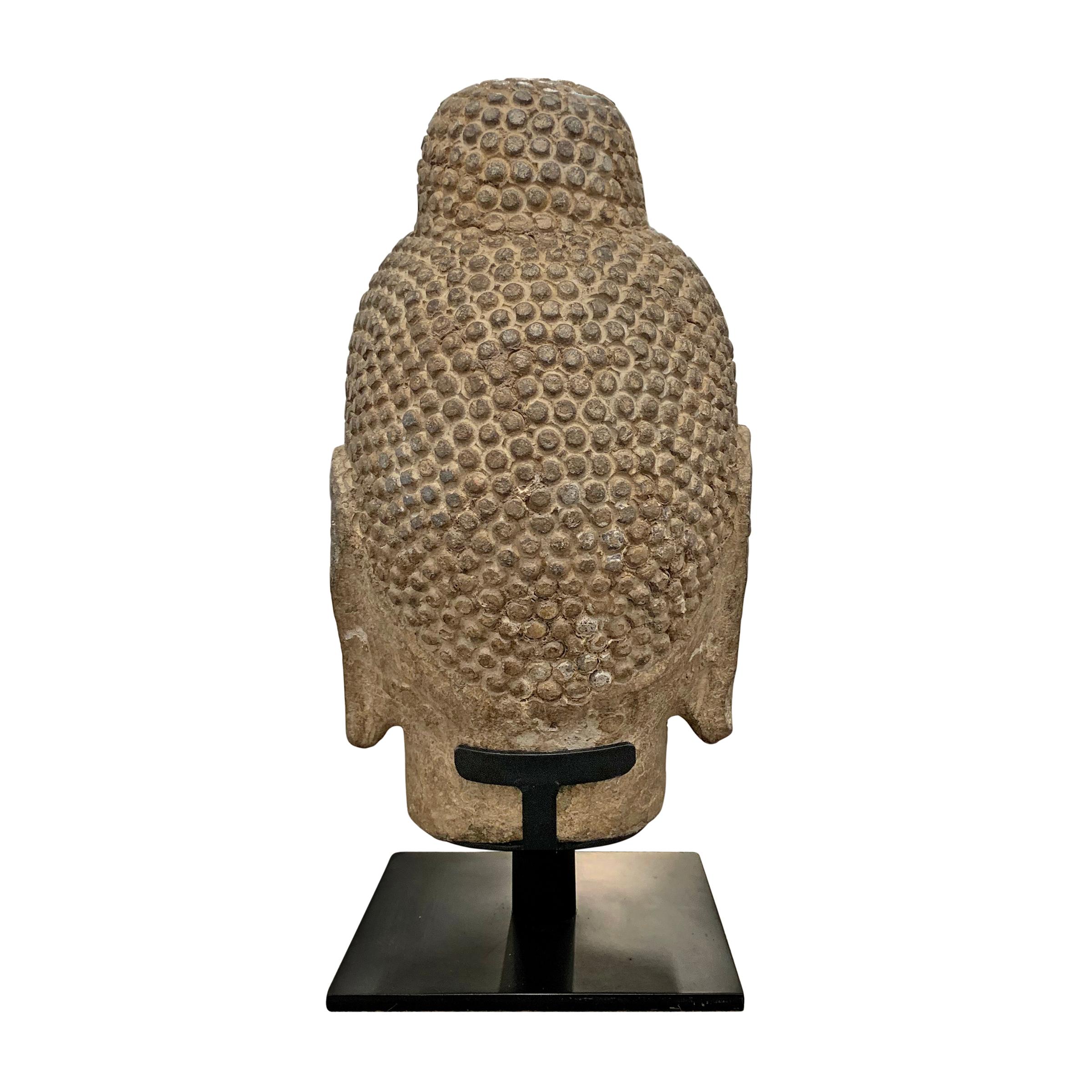 Carved Stone Buddha Head 1