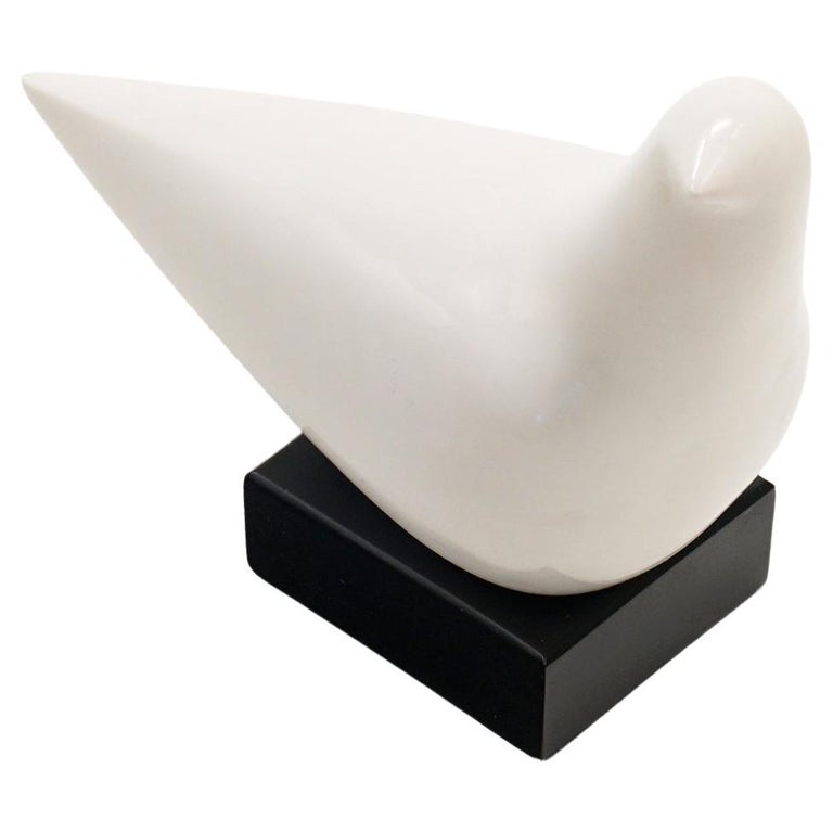 Carved Stone Dove by Cleo Hartwig, Signed C. Harwig, Free Fast Shipping For Sale