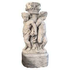 Base de fuente de piedra tallada, Francia, hacia 1750