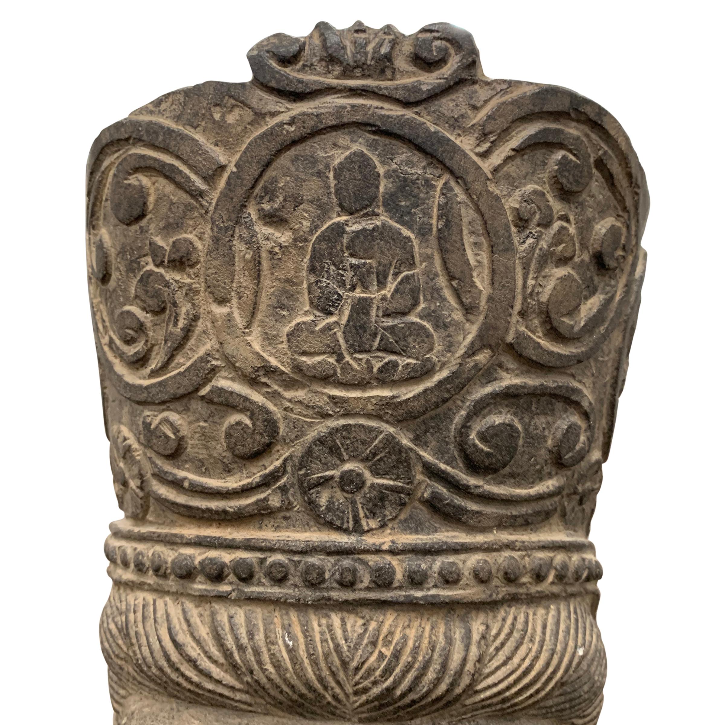 Hand-Carved Carved Stone Guanyin Head