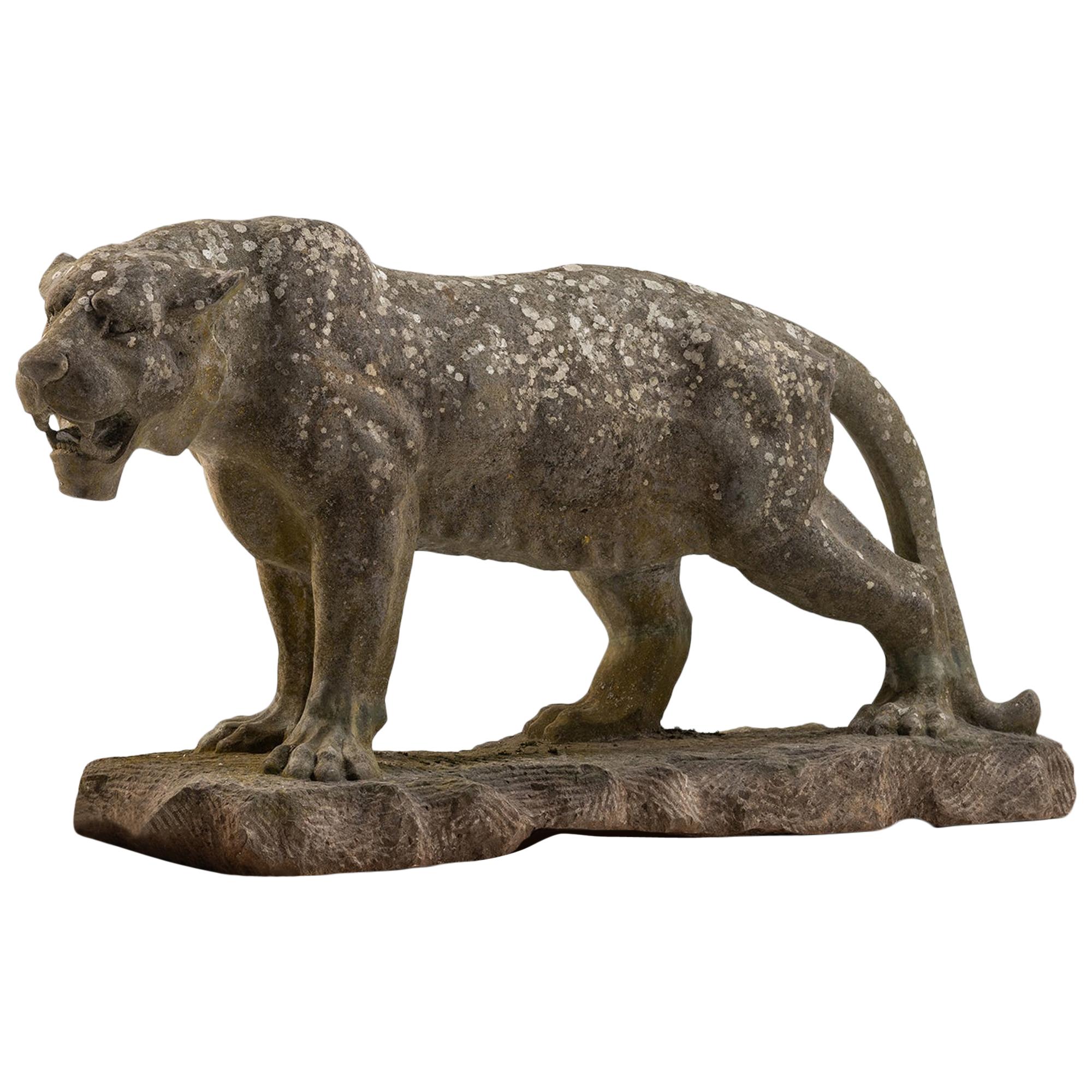 Carved Stone Lioness England, 20th Century