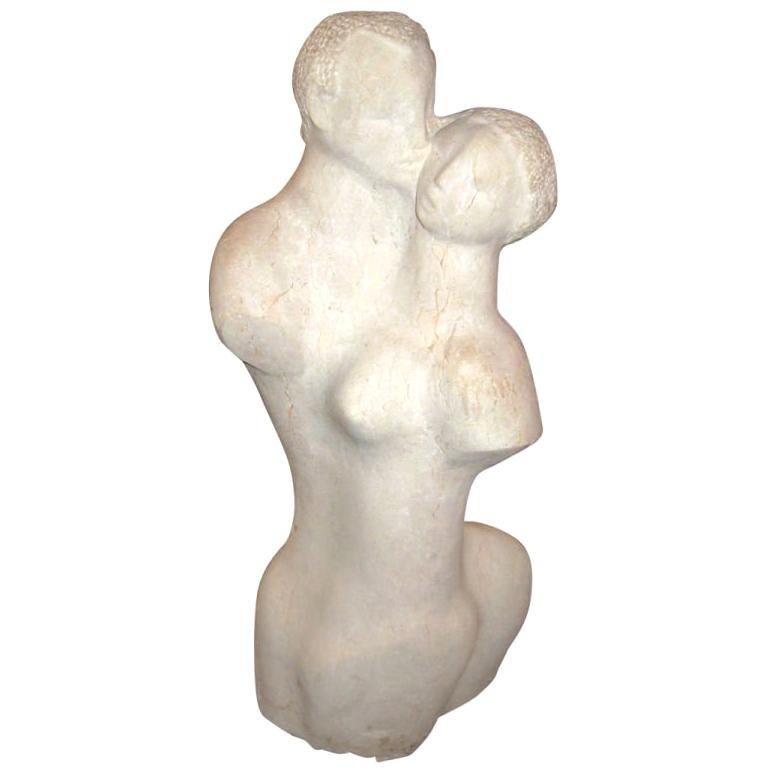Carved Stone Modernist Sculpture For Sale