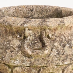 Carved Stone Pair Cotswold Pots, England, 1930s