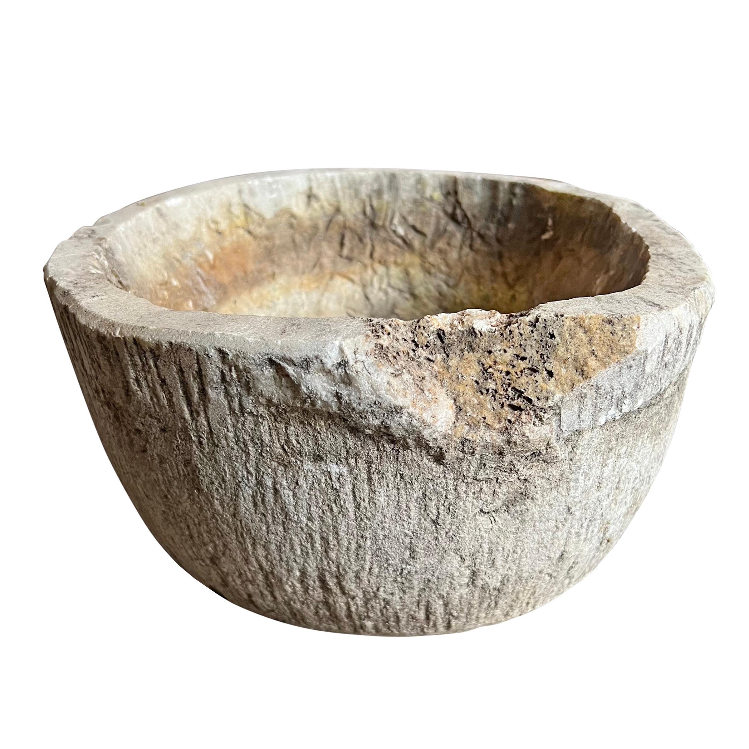 rustic stone bowl