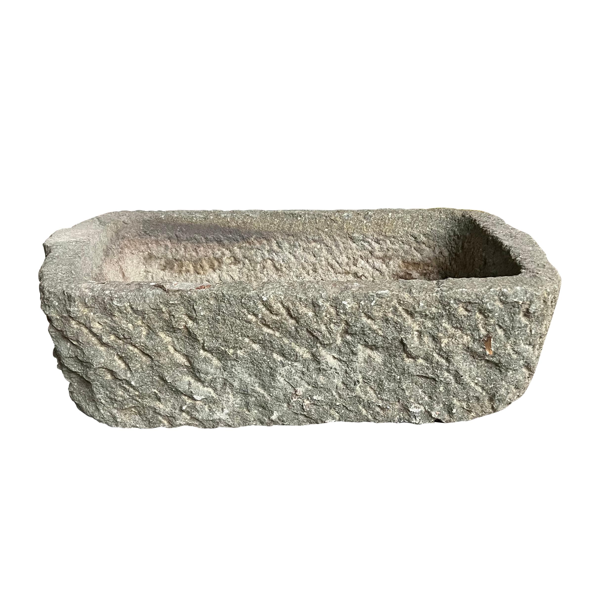 Carved Granite Planter 1