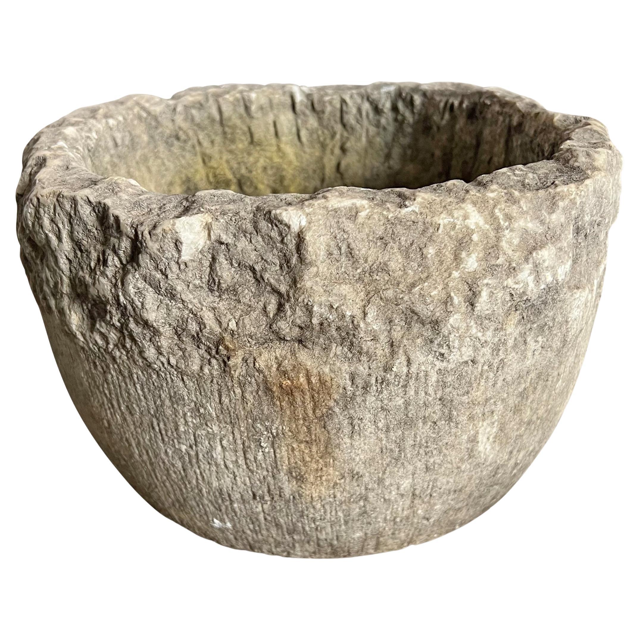 Carved Stone Planter For Sale