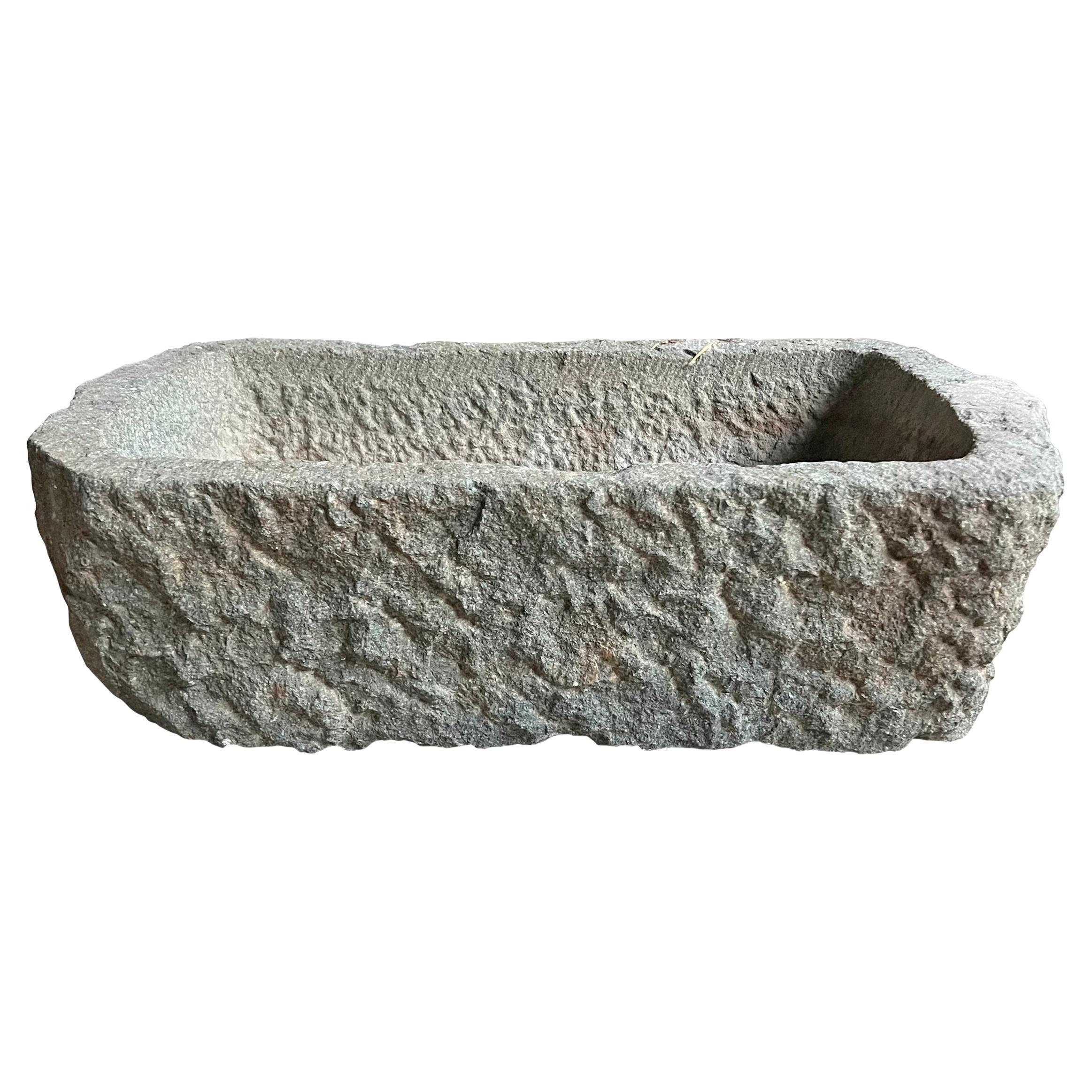 Carved Granite Planter