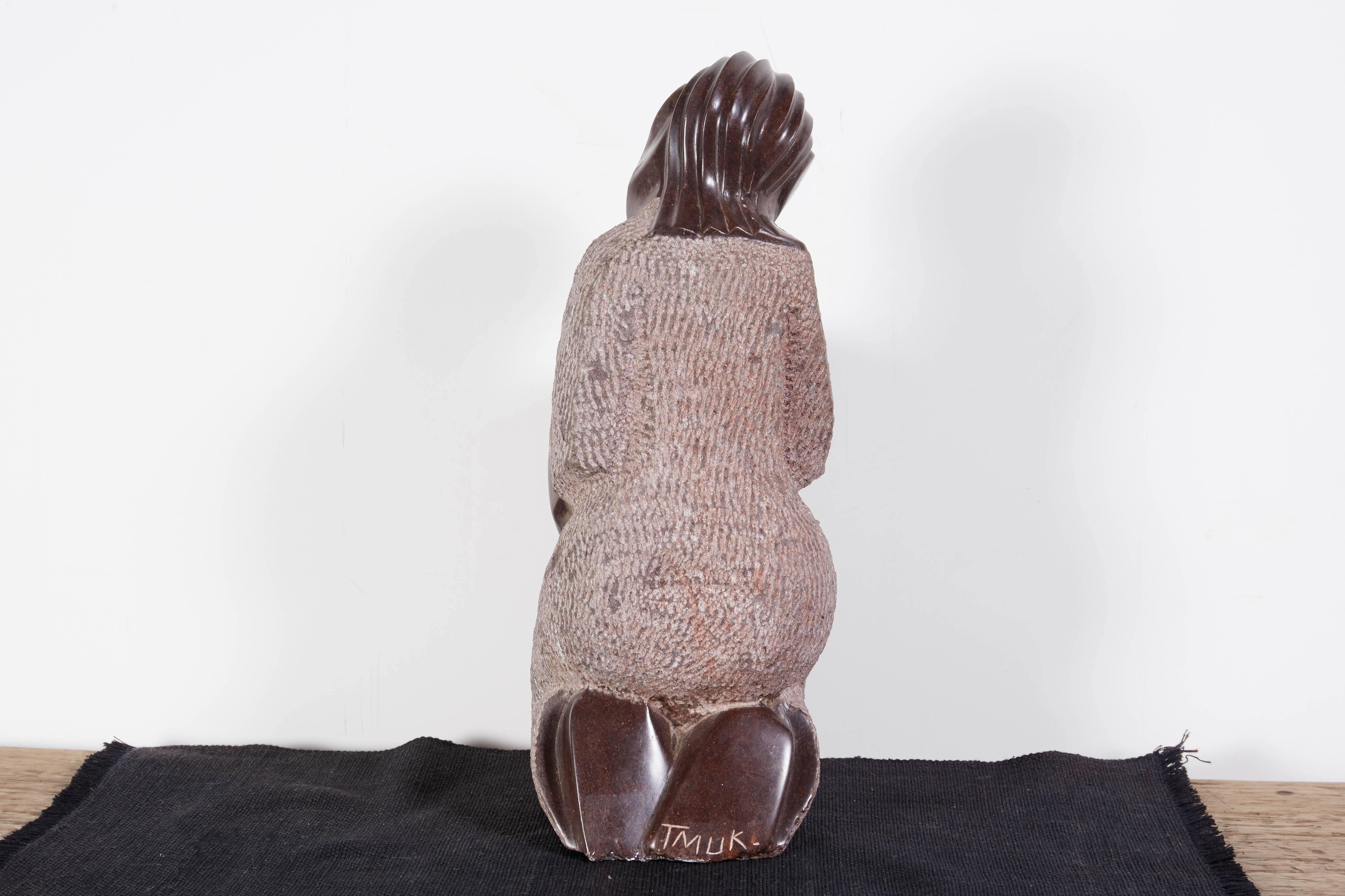 Sculpture Shona en pierre sculptée, « Mère et enfant » en vente 4