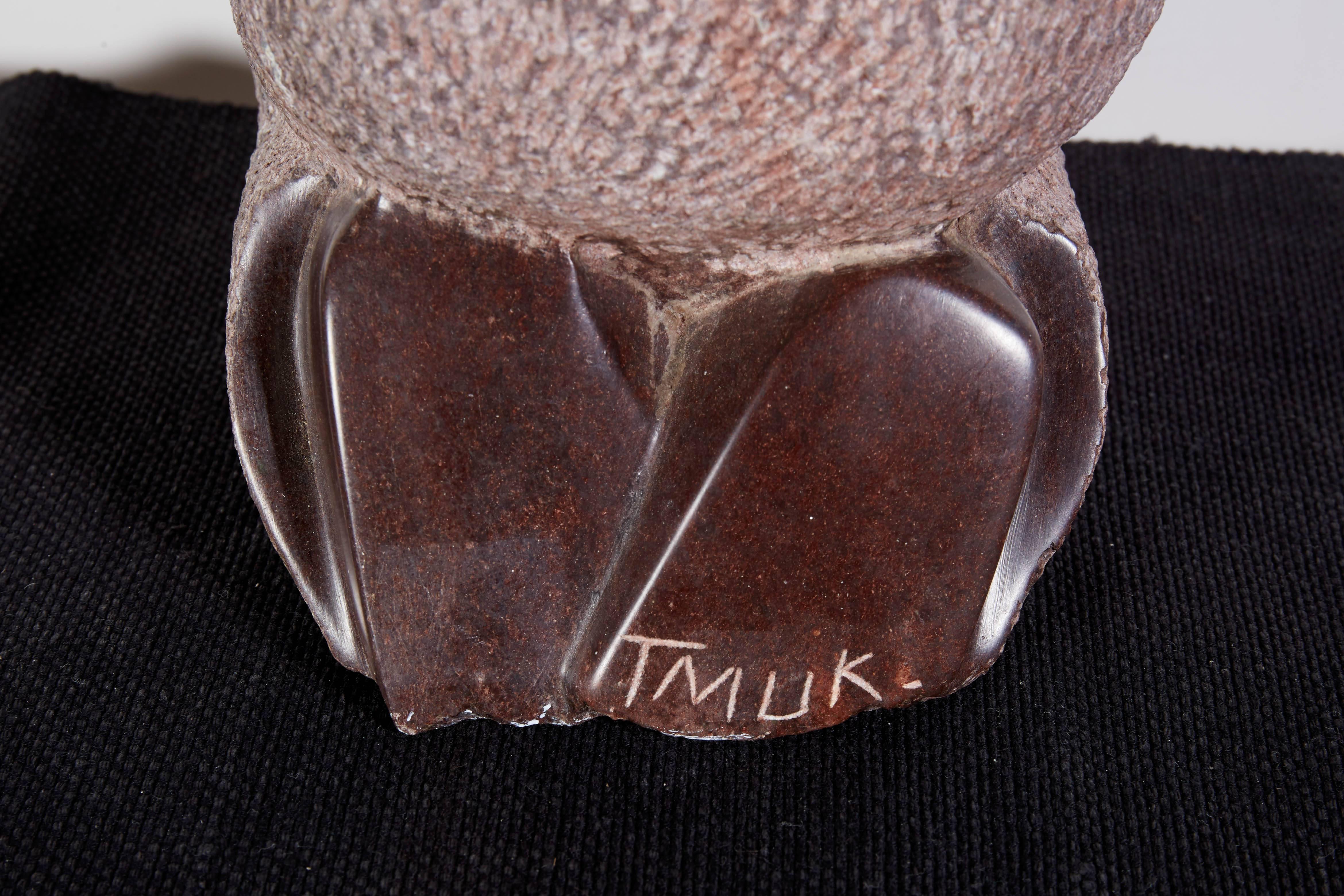 Geschnitzte Shona-Skulptur aus Stein, „Mutter und Kind“ 7