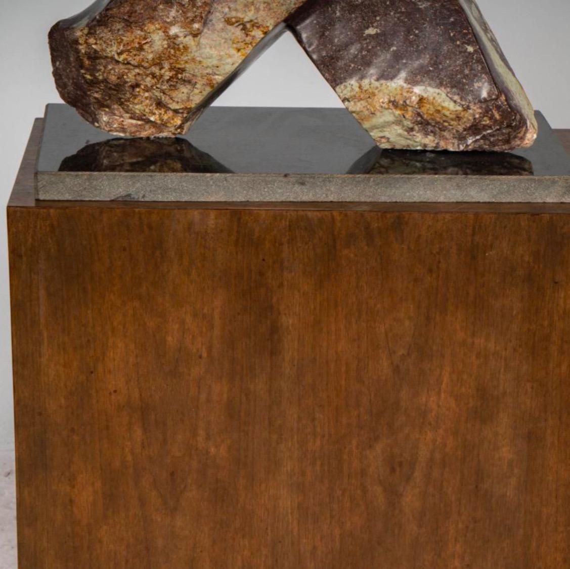 20th Century Carved Stone Torso Sculpture by J-Muk For Sale