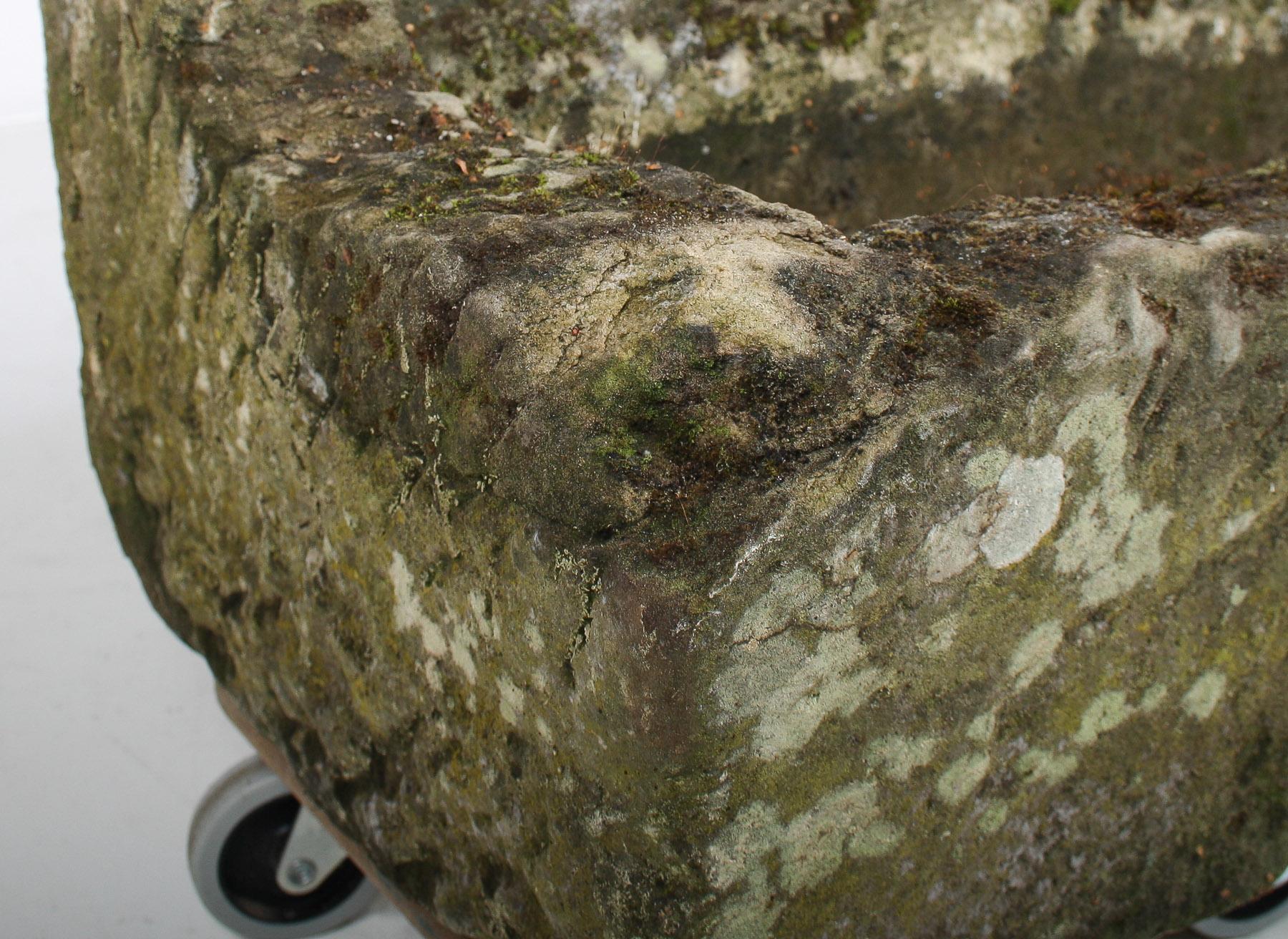 Jardinera de piedra tallada Arenisca envejecida Fuente de jardín en venta 6