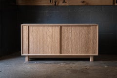Hand Carved Tambour Credenza