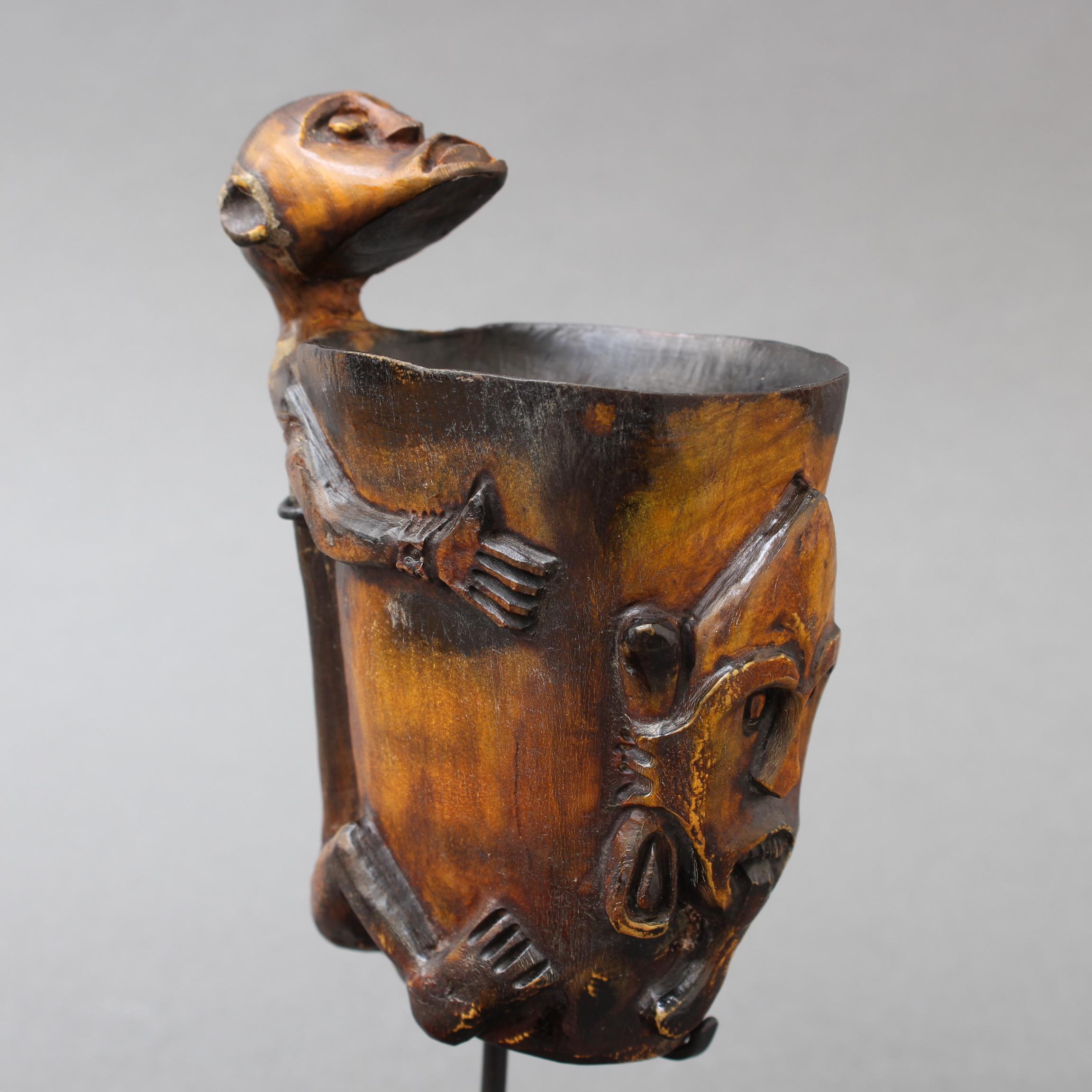 20th Century Carved Tattoo Ink Pot from Timor Island, Indonesia 'circa 1940s-1950s' For Sale