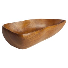 Carved Taverneau Bowl in Style of Arthur Umanoff, Mid Century Modern