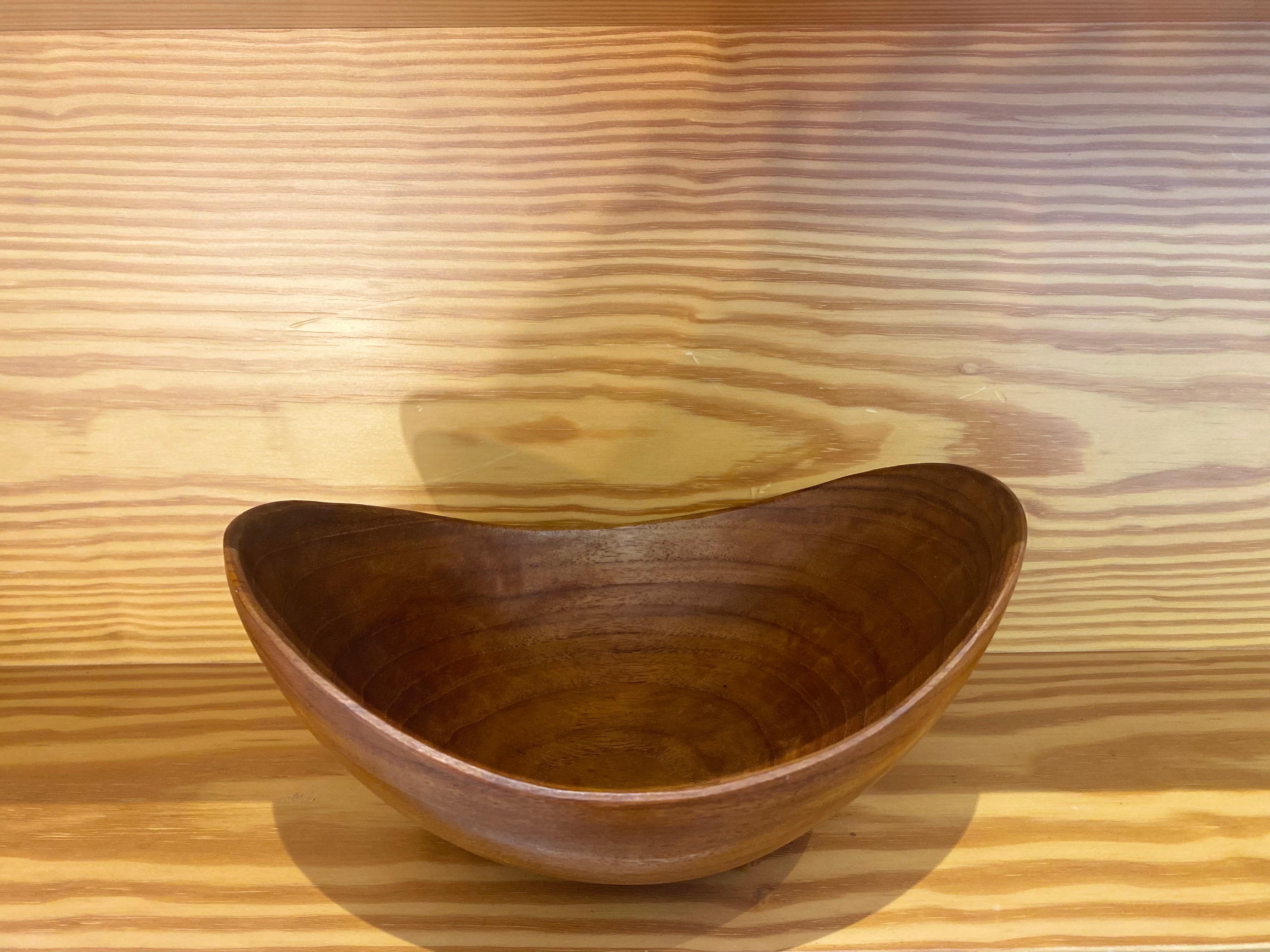 Swedish Carved Teak Bowl by Stig Sandqvist