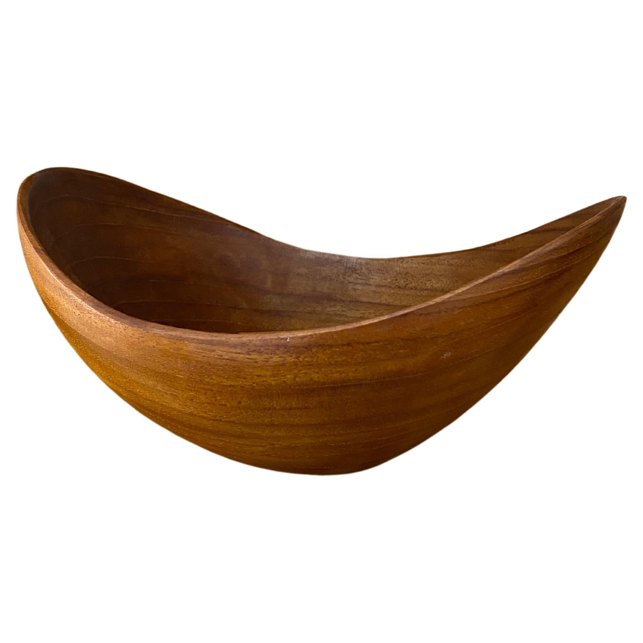 Carved Teak Bowl by Stig Sandqvist