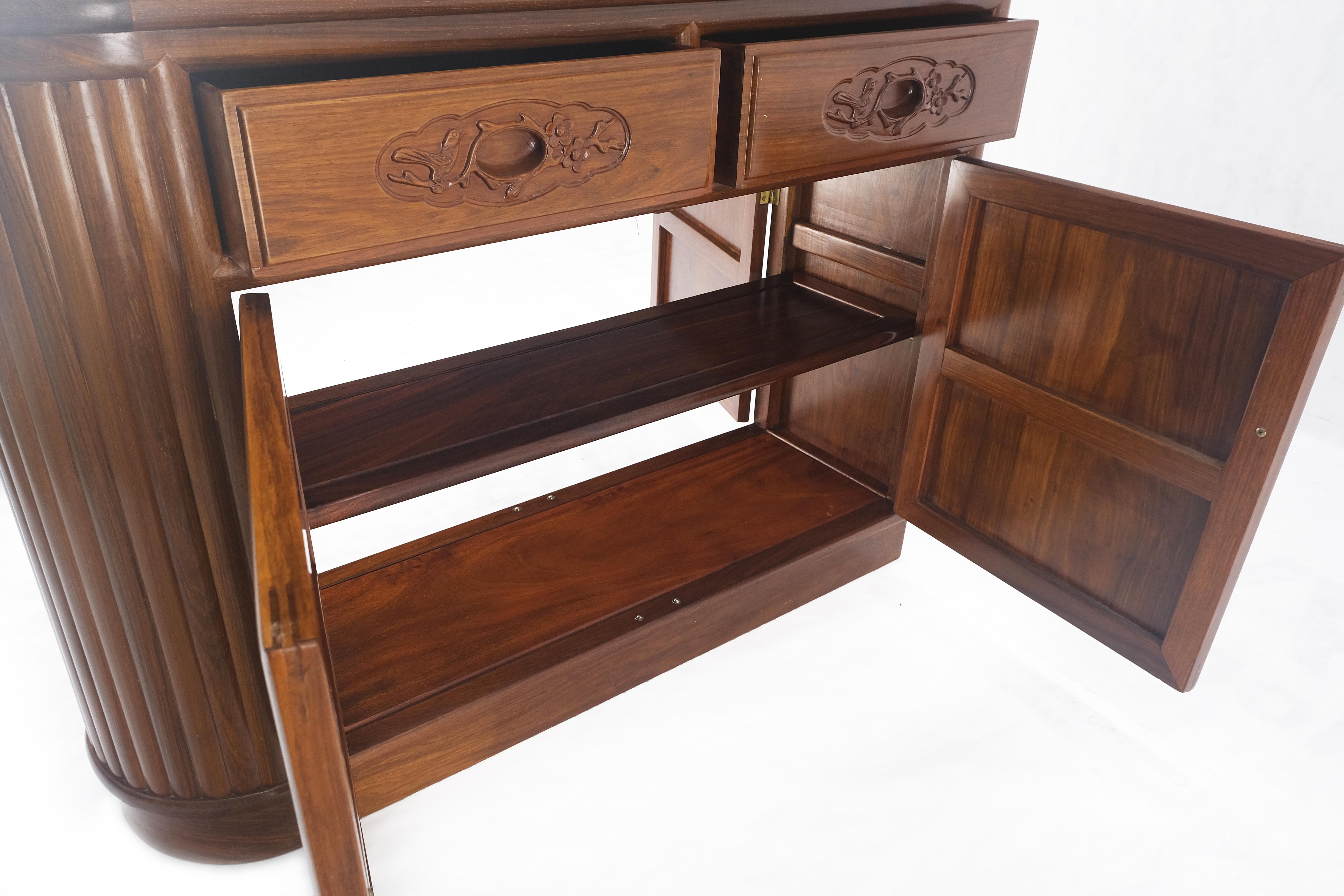 ¡Teca Tallada Centro de Gabinete Separador de ambientes Consola Estantería Estantes Luces Menta! en venta 3