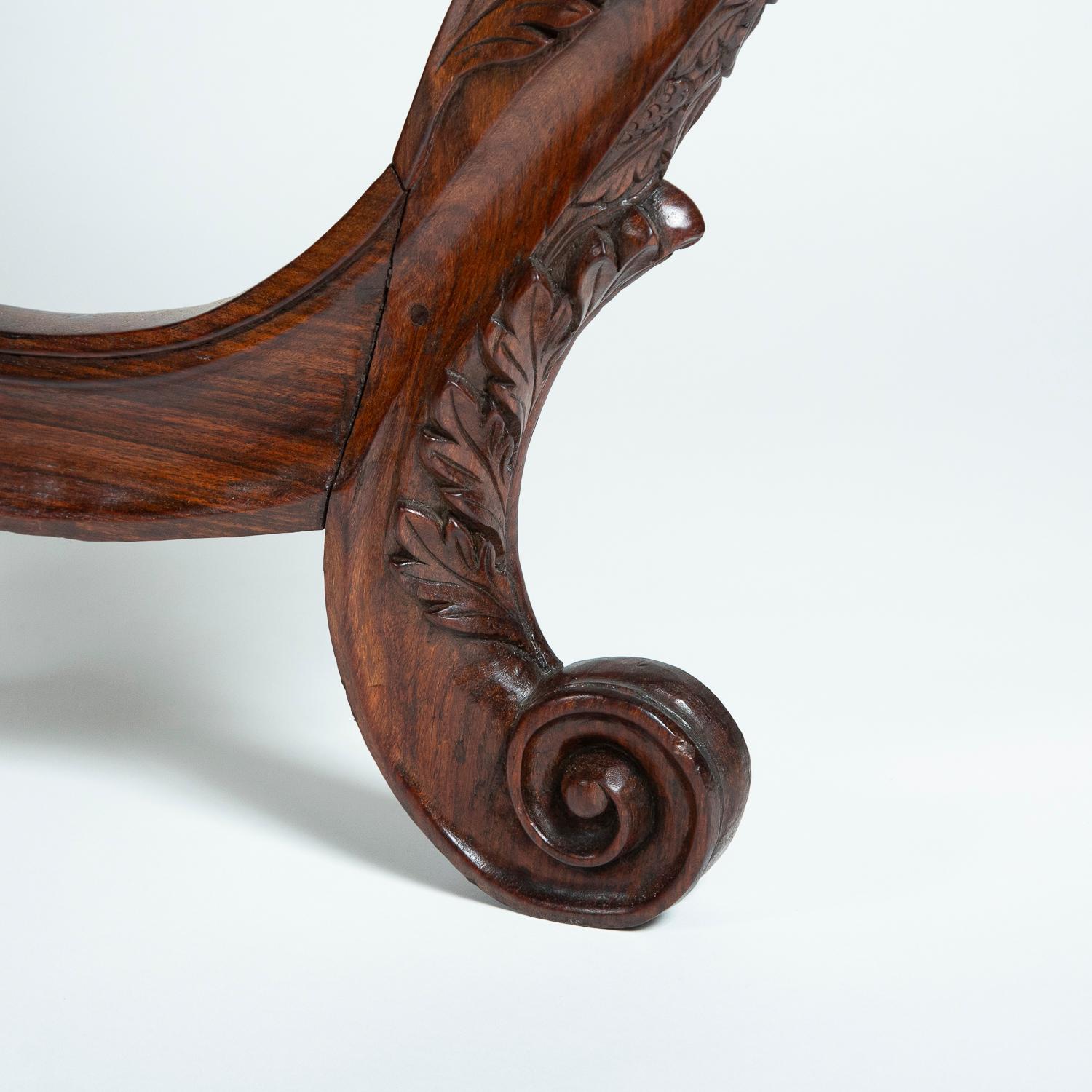 Carved Teak Console Table For Sale 5