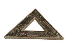 Carved Teak Hand Blocks Converted to Mirror