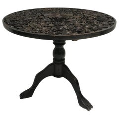 Carved Teak Pedestal Table