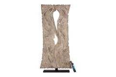 Carved Teak Wood Sculpture on Stand