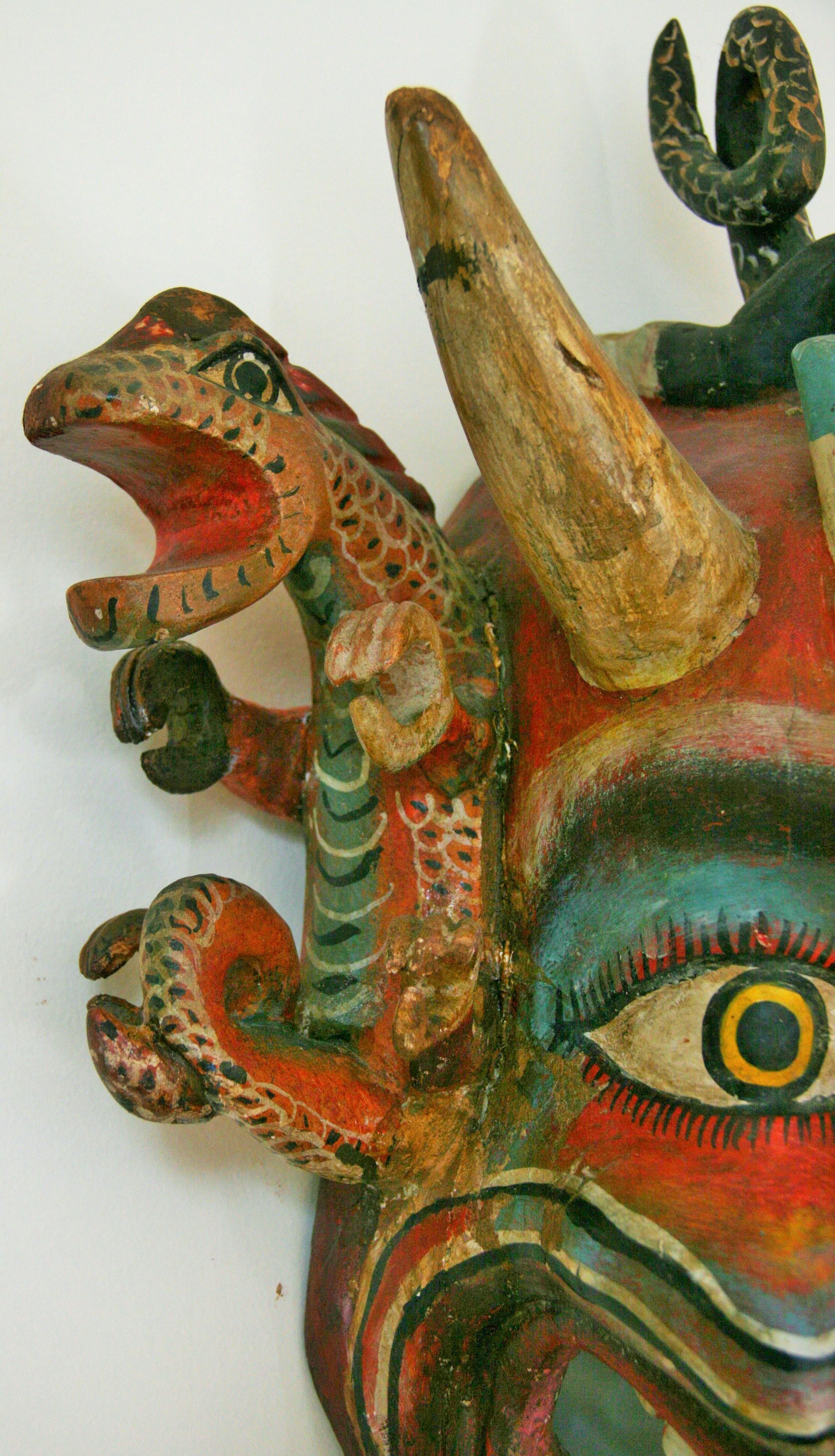Carved Tibetan Ceremonial Mask 5