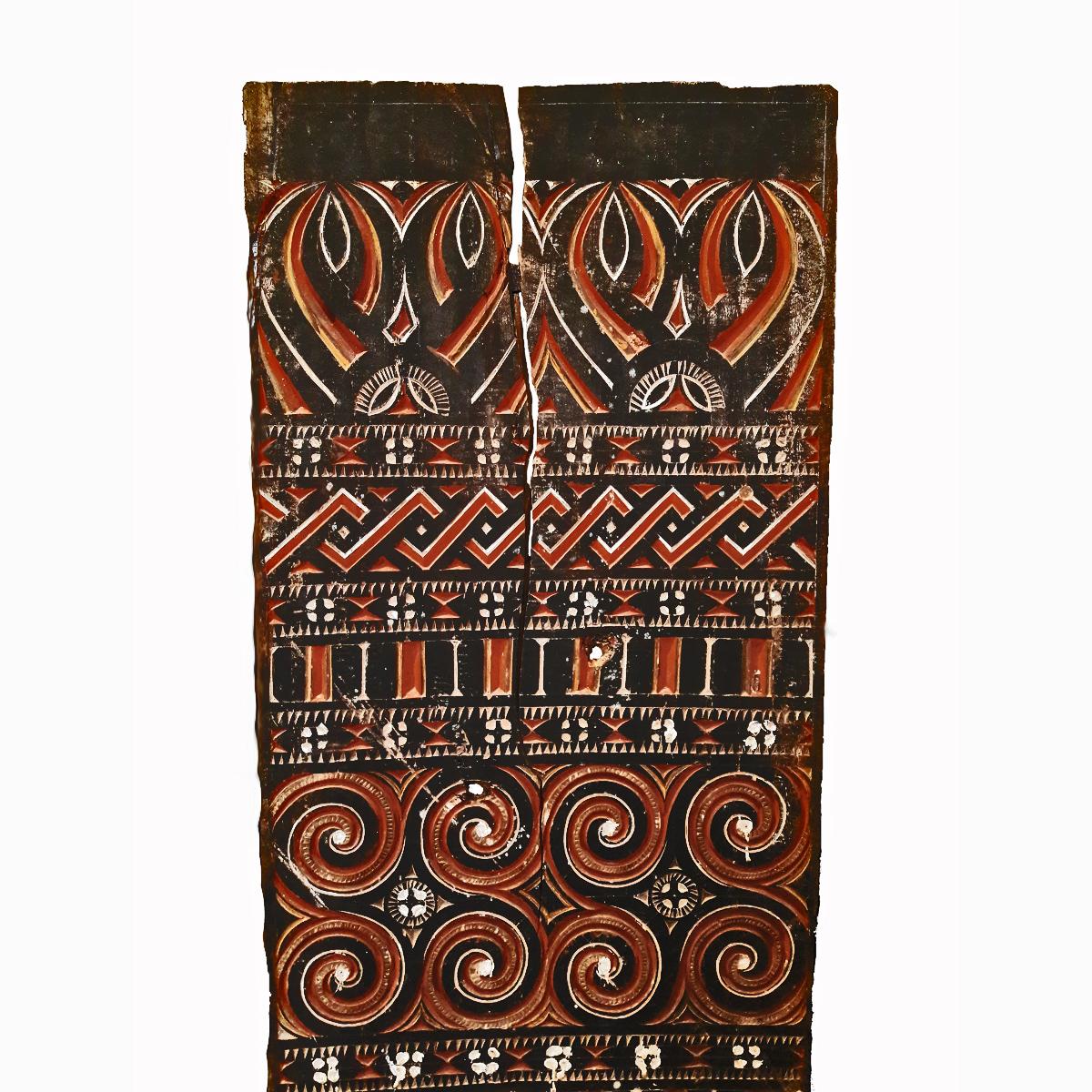 Wood Carved Toraja House Panel, Indonesia, Mid-20th Century