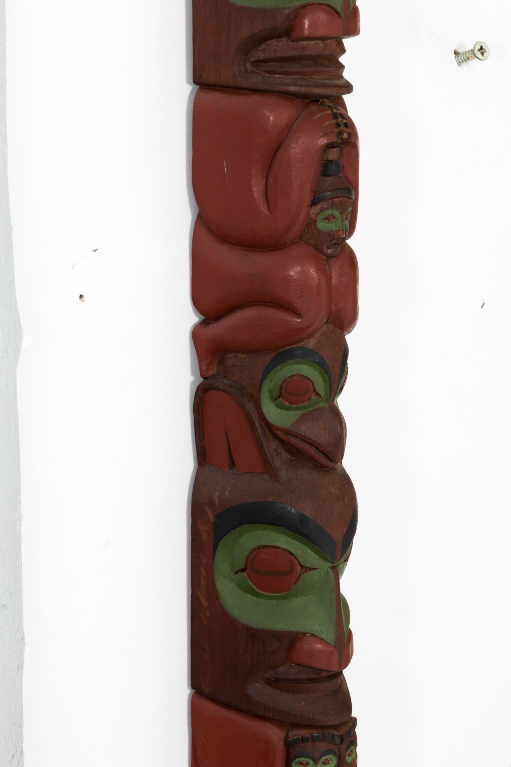 Carved Totem Pole by Hank Robertson For Sale 4