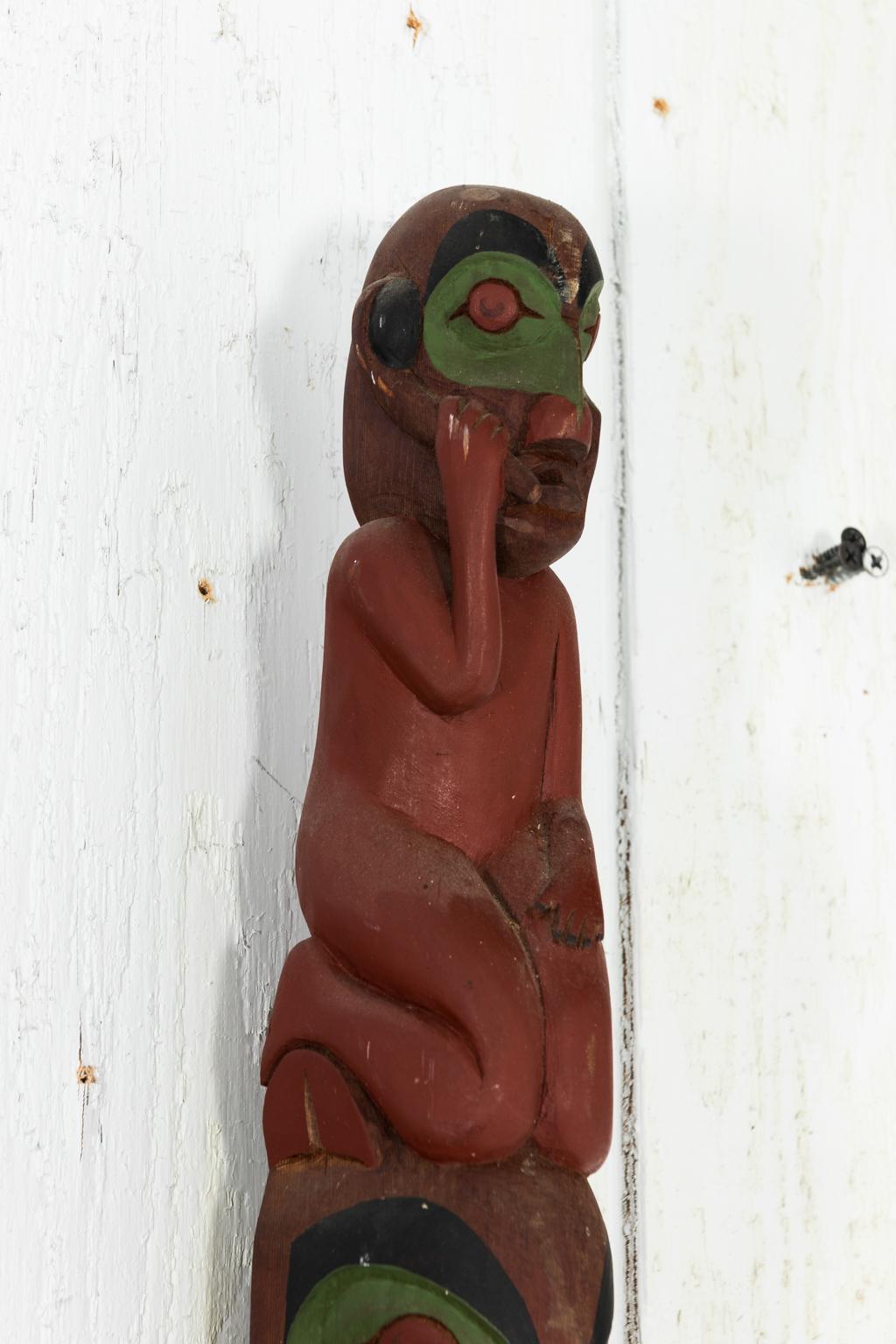 Carved Totem Pole by Hank Robertson For Sale 7