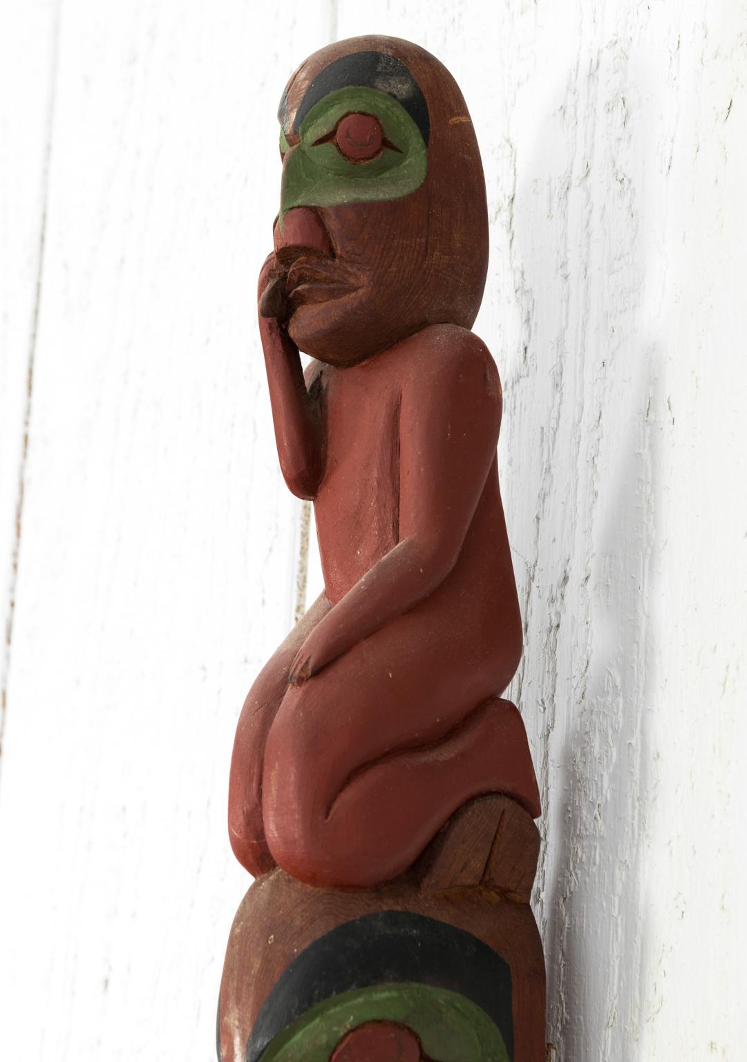 Carved Totem Pole by Hank Robertson For Sale 11