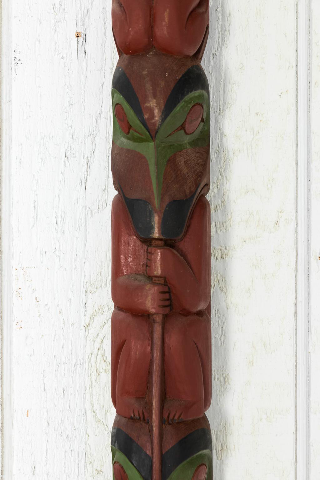 Carved Totem Pole by Hank Robertson For Sale 1