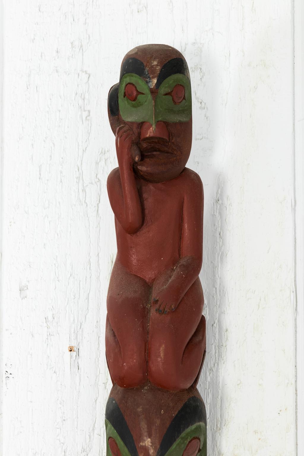 Carved Totem Pole by Hank Robertson For Sale 2