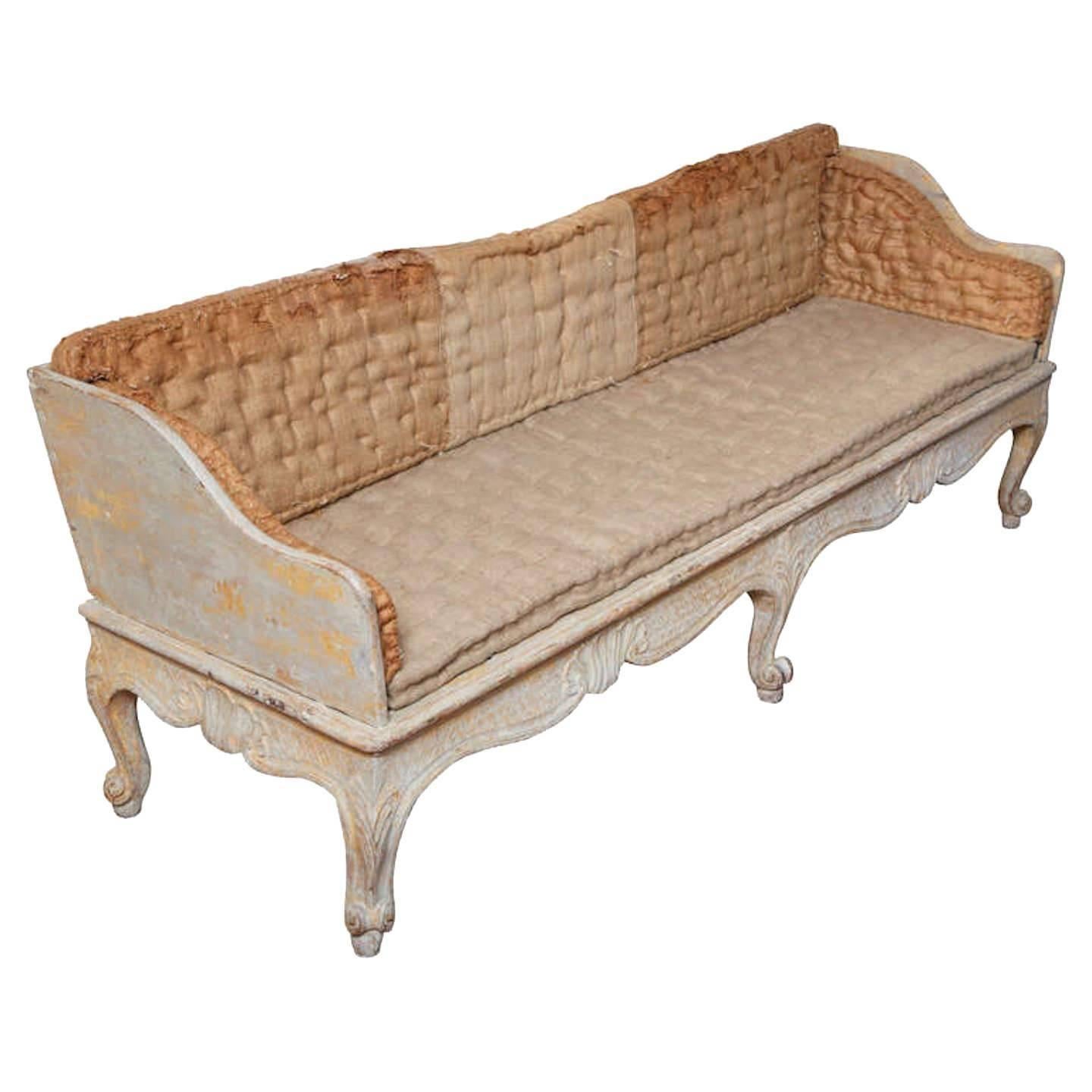 Carved "Trag Roccoco" Sofa For Sale