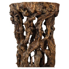 Carved Tree Root Pedestal