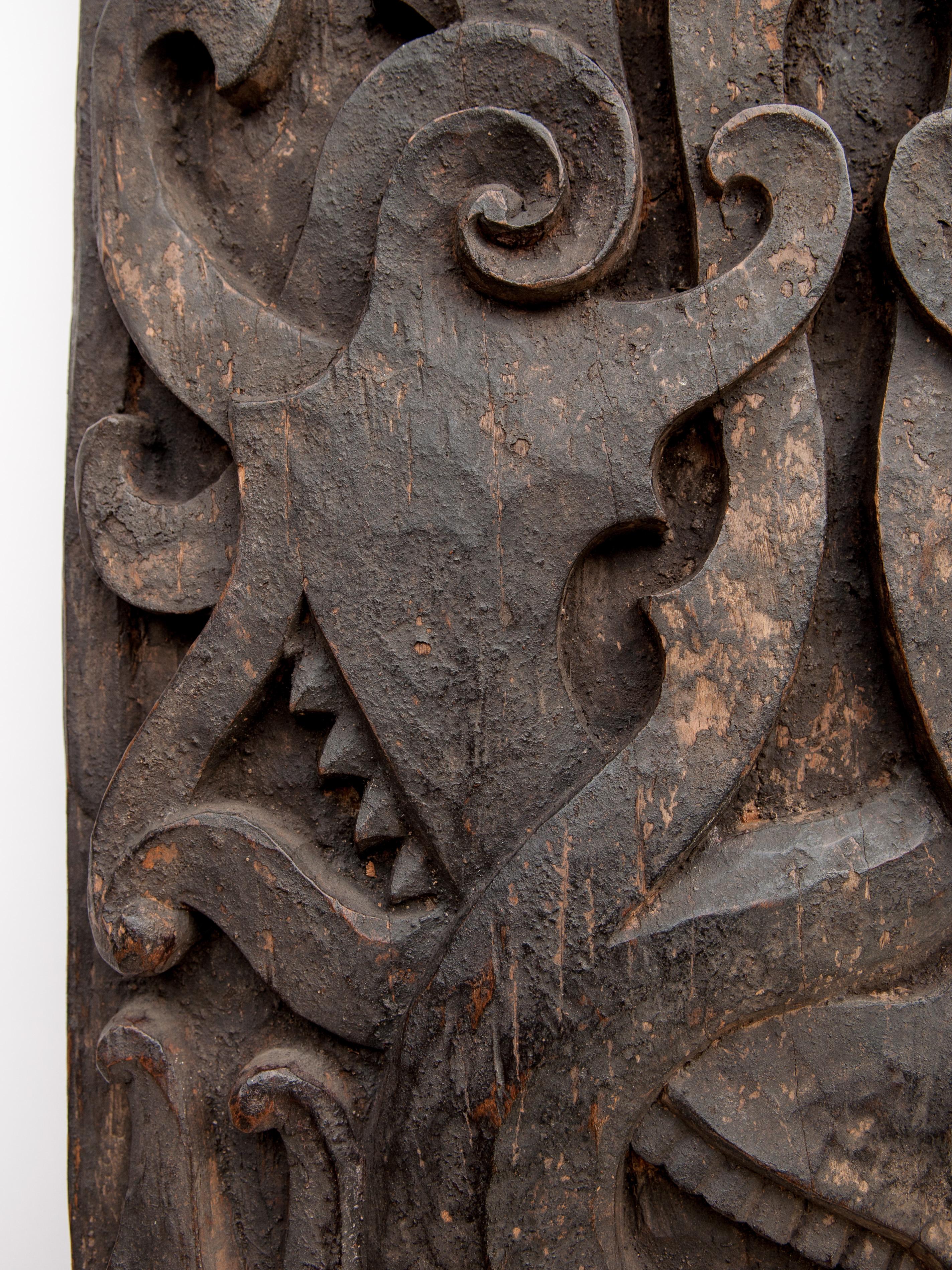 Carved Tribal Door Panel, Dayak of Borneo, Indonesia, Early to Mid-20th Century 8