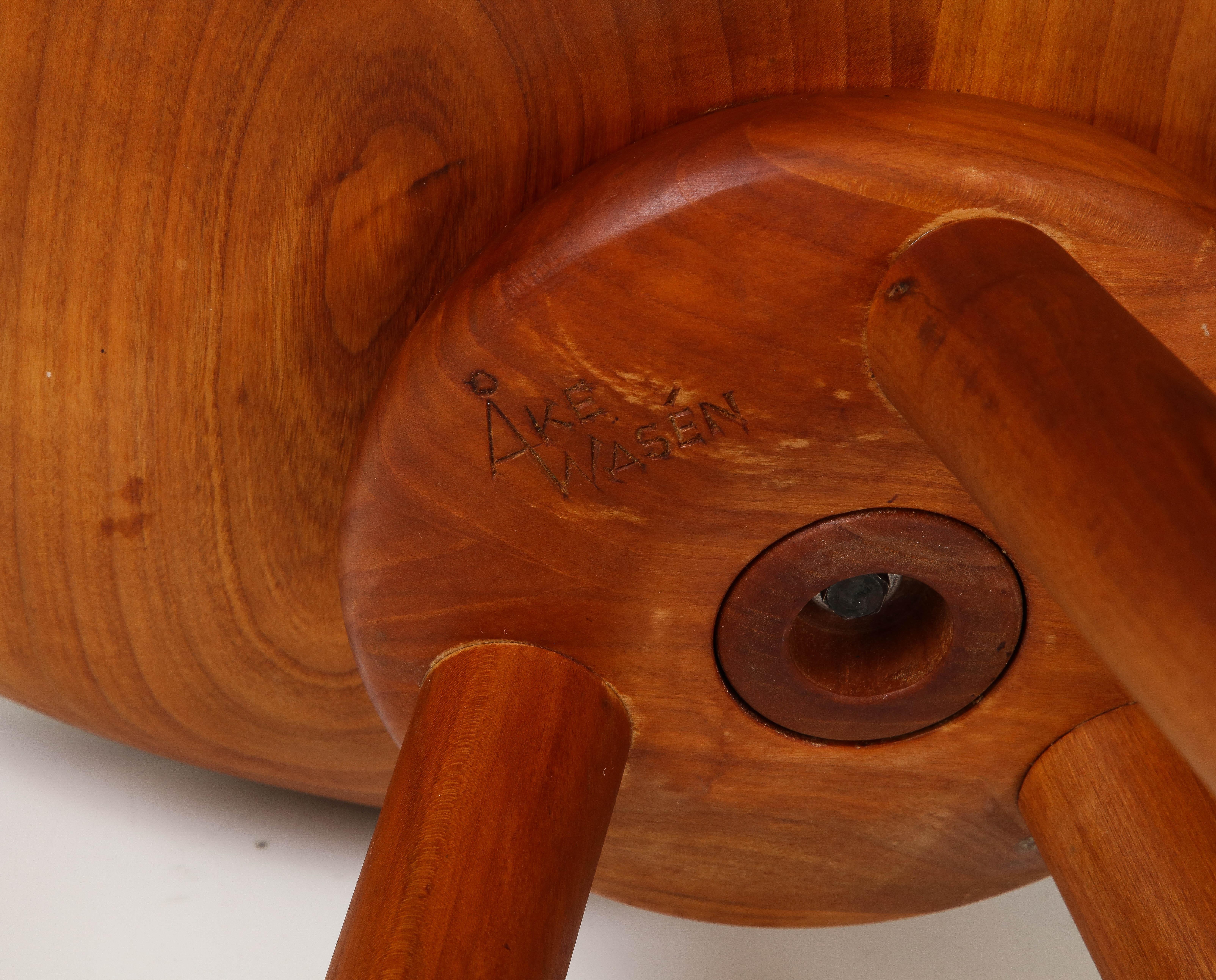 Carved Tripod Stool by Åke Wasėn 2