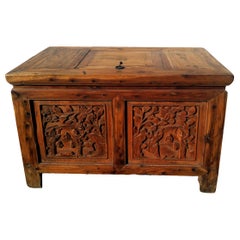 Antique Carved Truck Accent Table