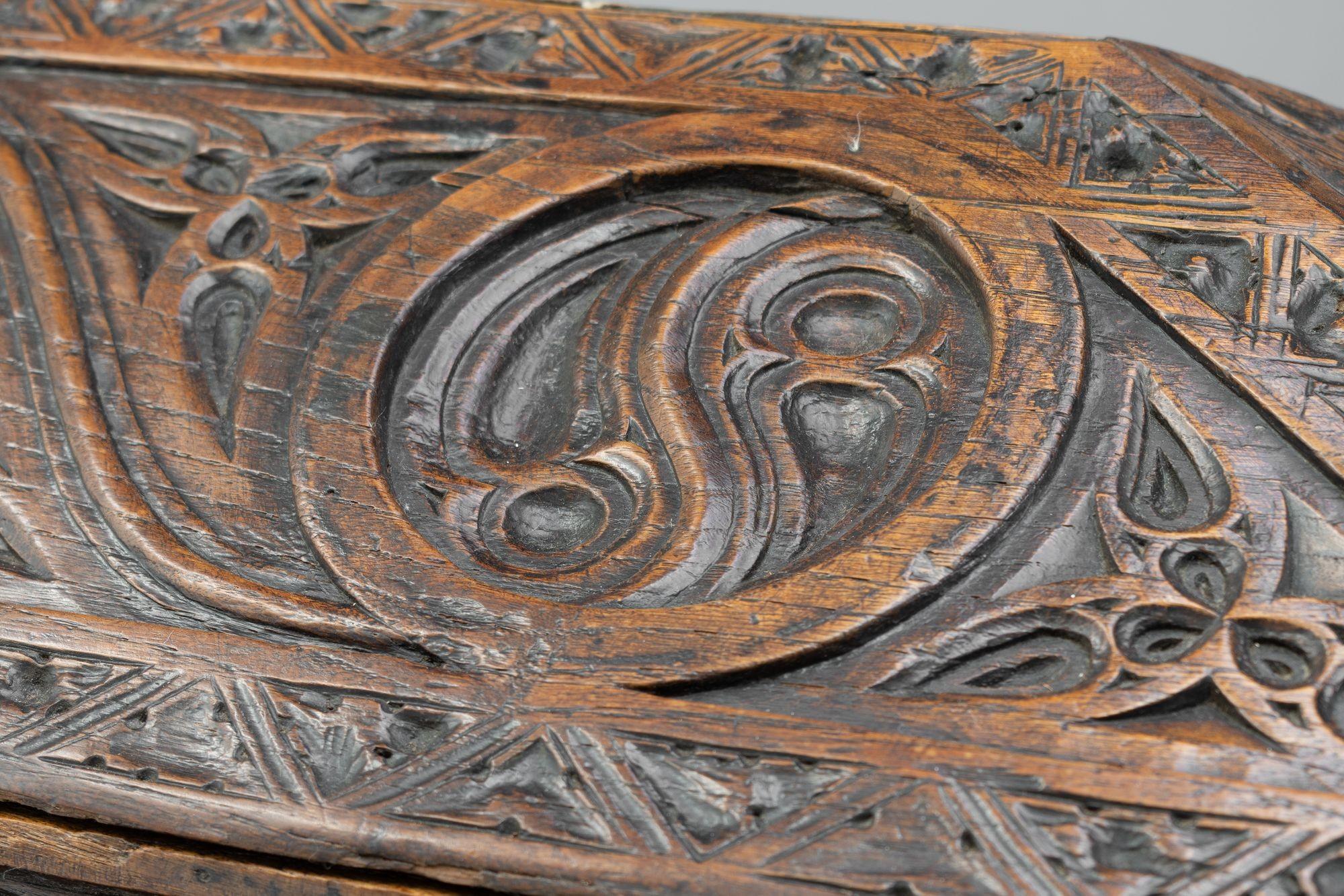 Oak Carved Trunk For Sale