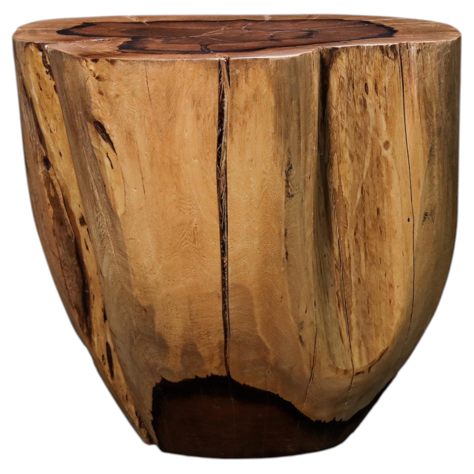 Carved Trunk Solid Exotic Wood Live Edge Table ƒ48 from Costantini, Francisco