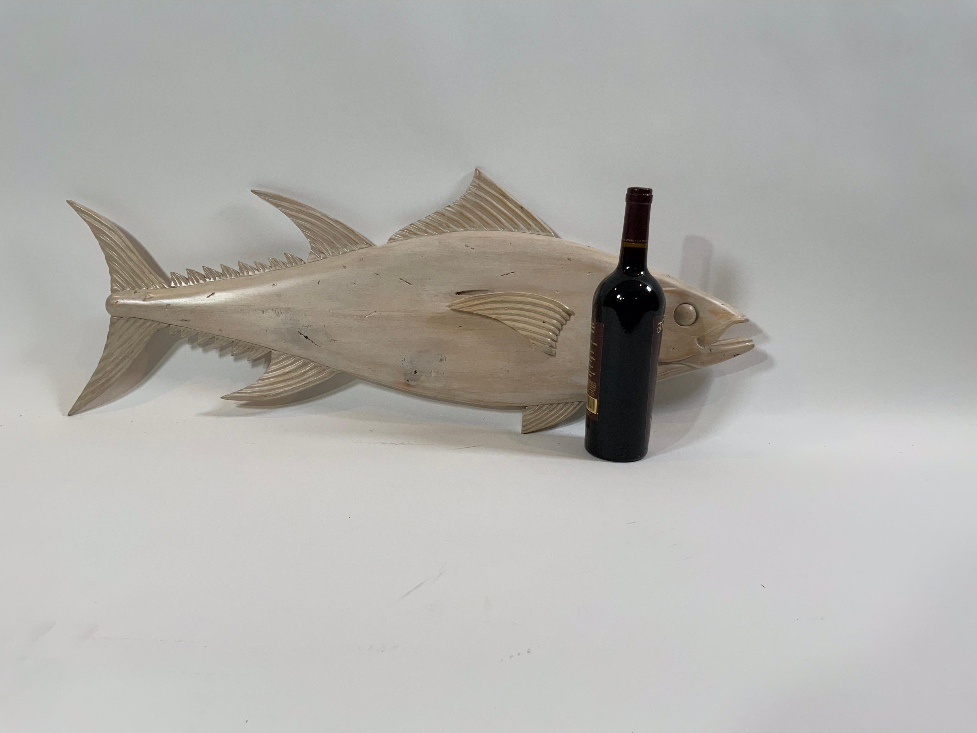 Woodwork Carved Tuna Fish For Sale