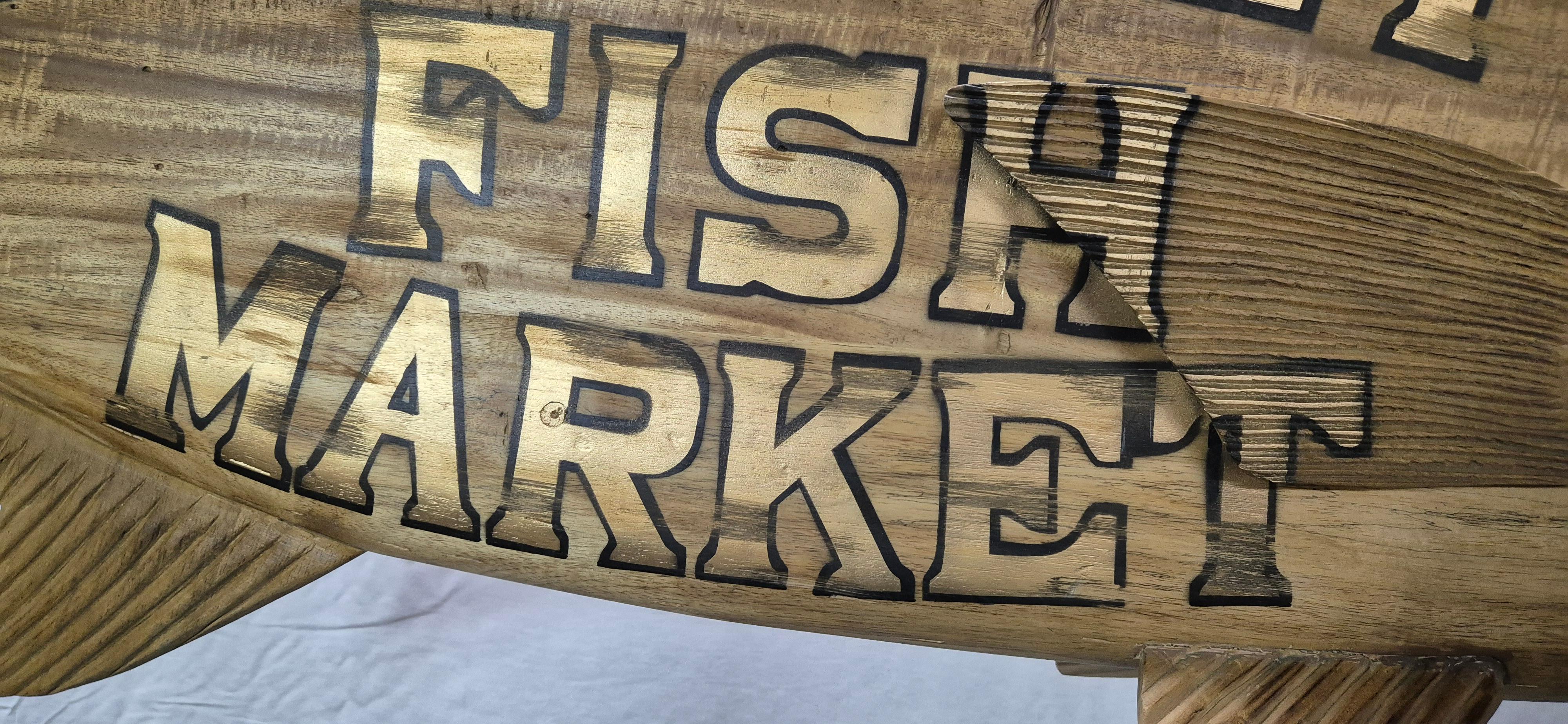Carved Tuna Fish Trade Sign For Sale 5