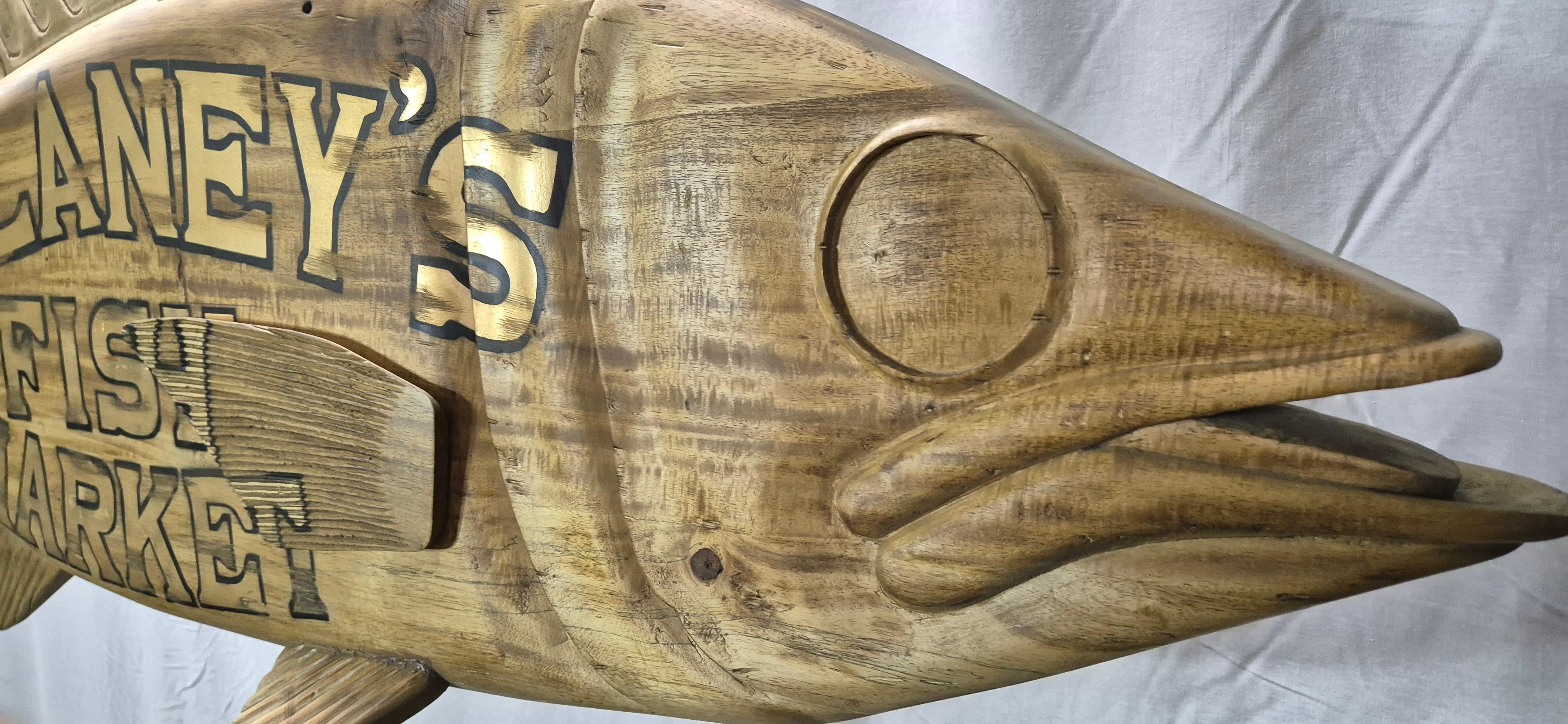 Carved Tuna Fish Trade Sign For Sale 6