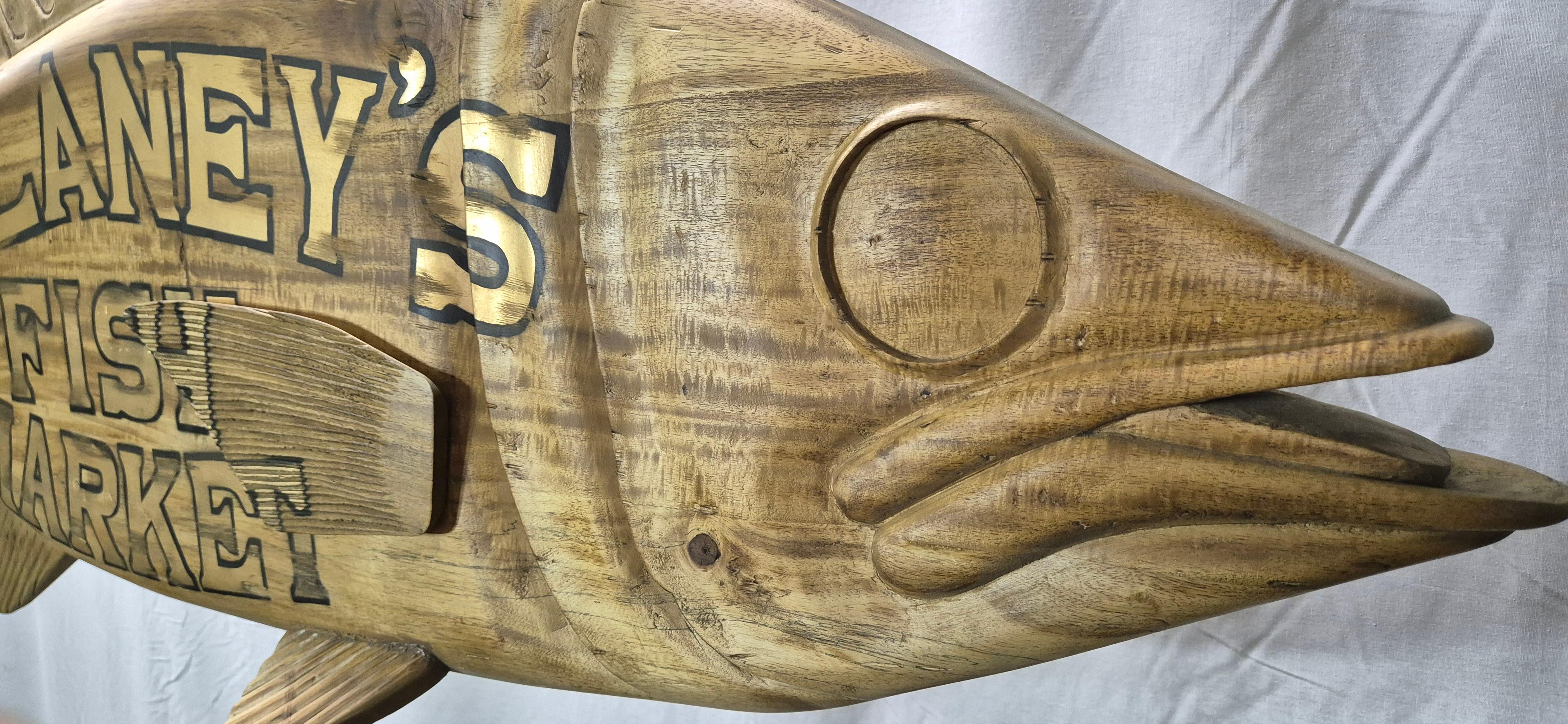 Carved Tuna Fish Trade Sign For Sale 7