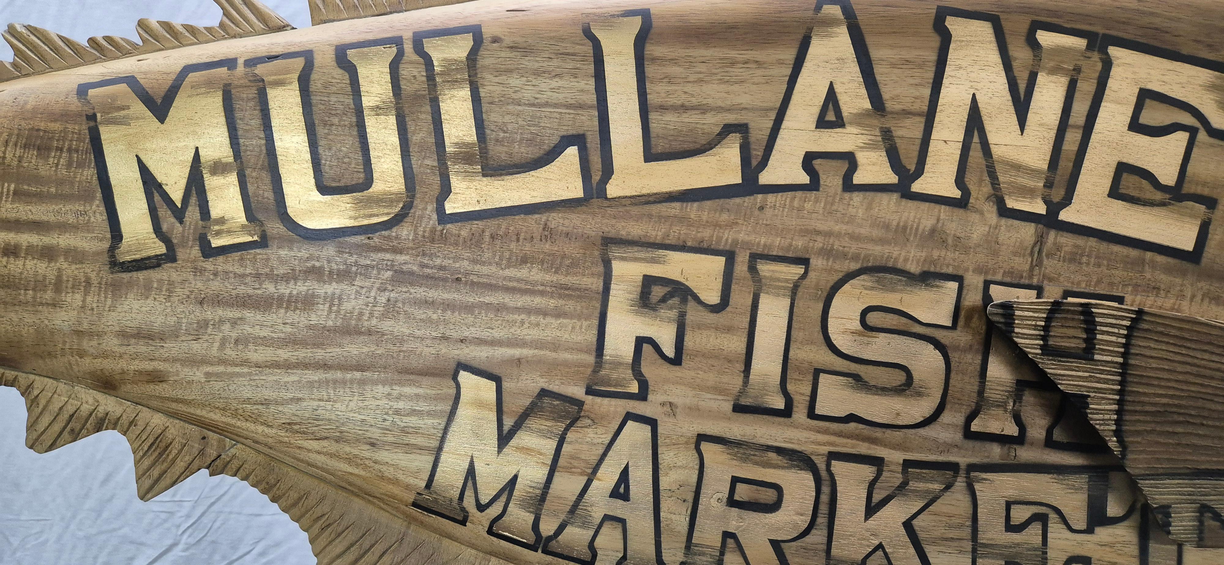 Carved Tuna Fish Trade Sign For Sale 1