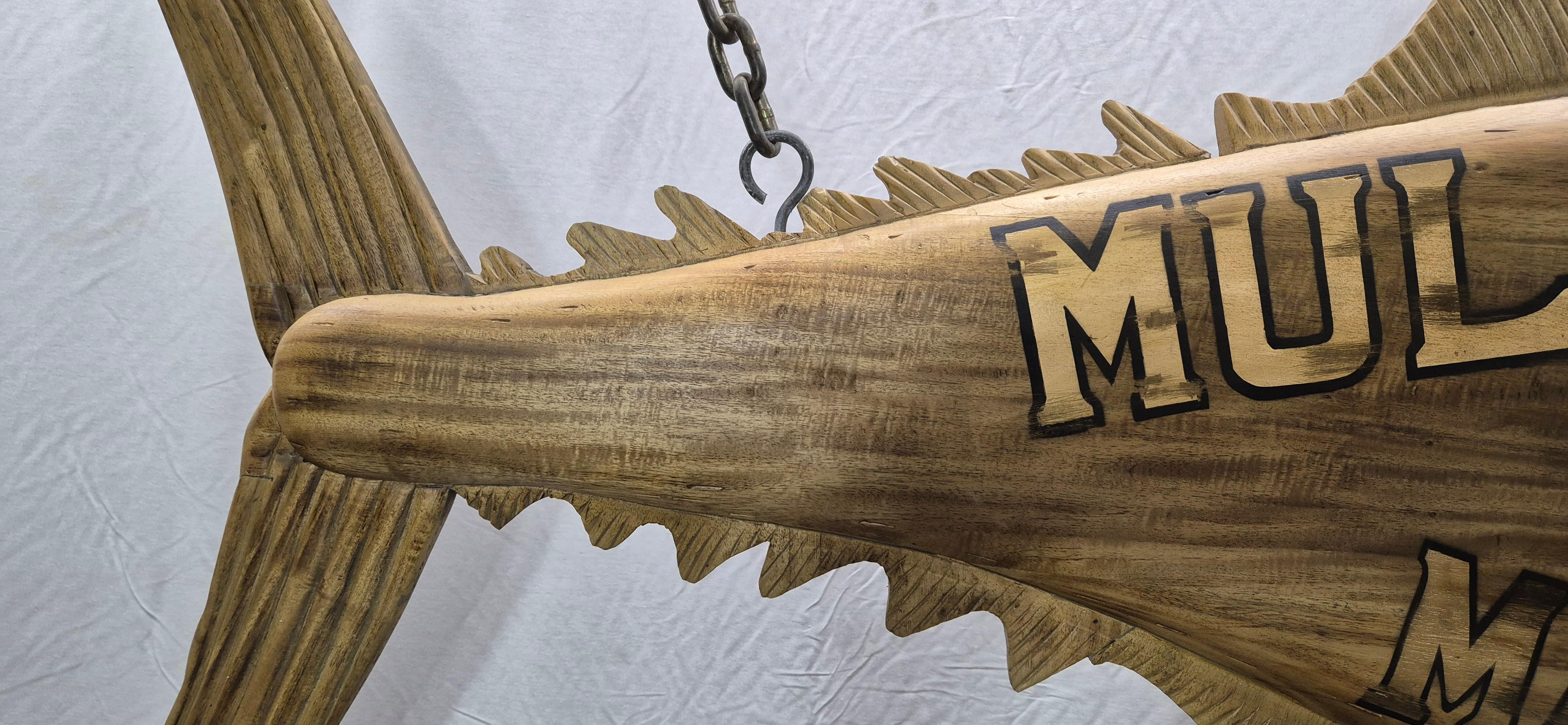 Carved Tuna Fish Trade Sign For Sale 2