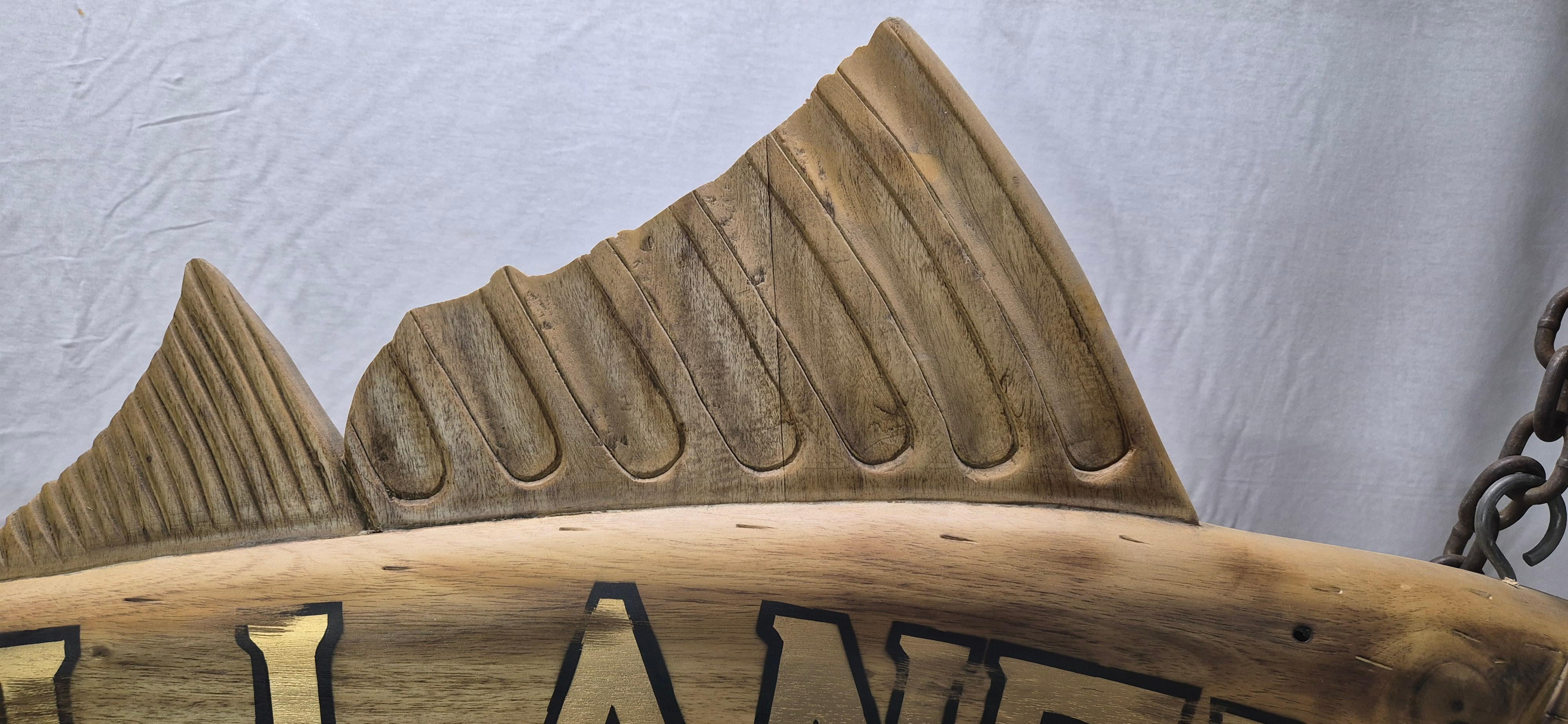 Carved Tuna Fish Trade Sign For Sale 3