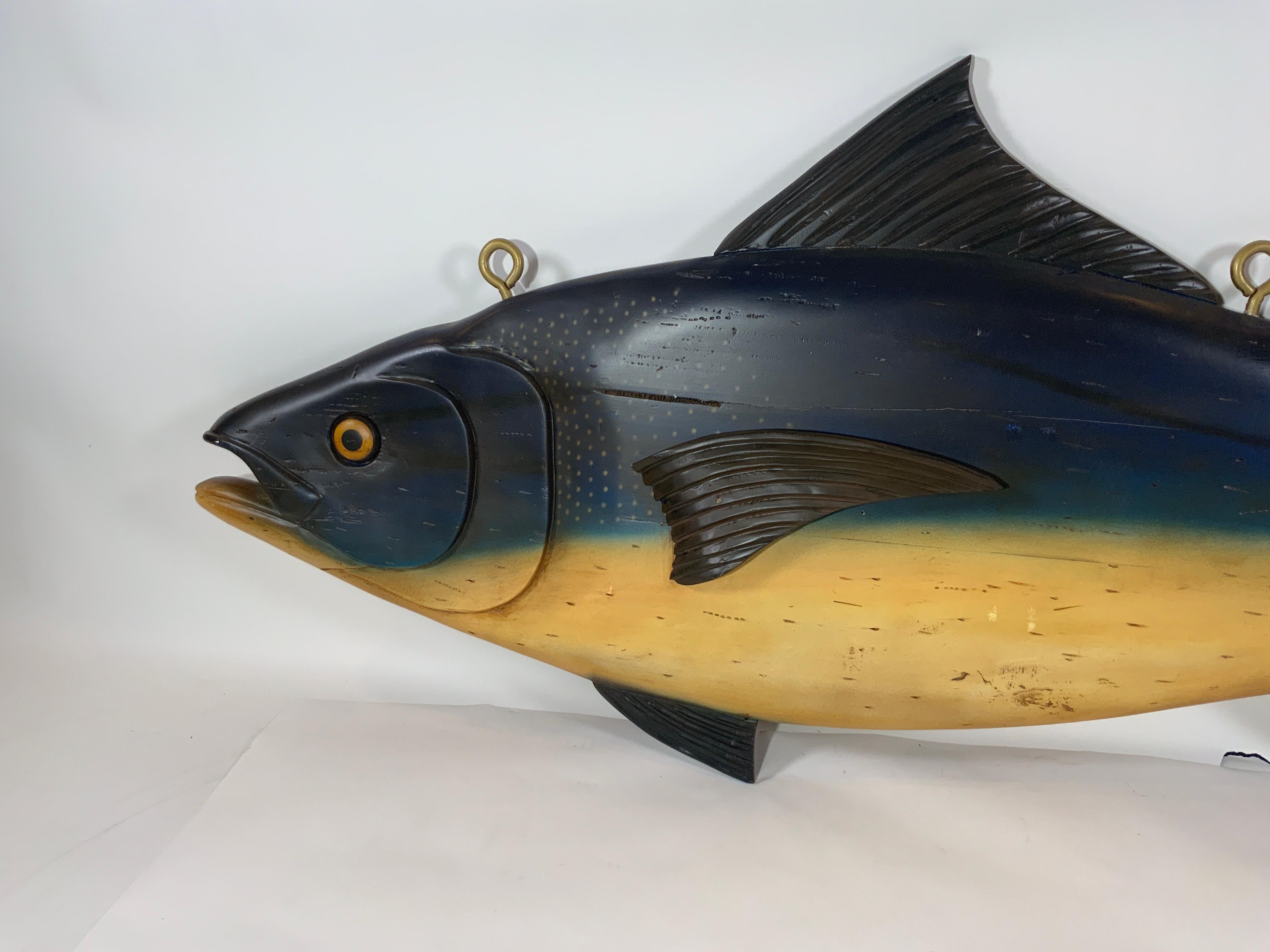 Carved Tuna Fish with Painted Finish For Sale 2